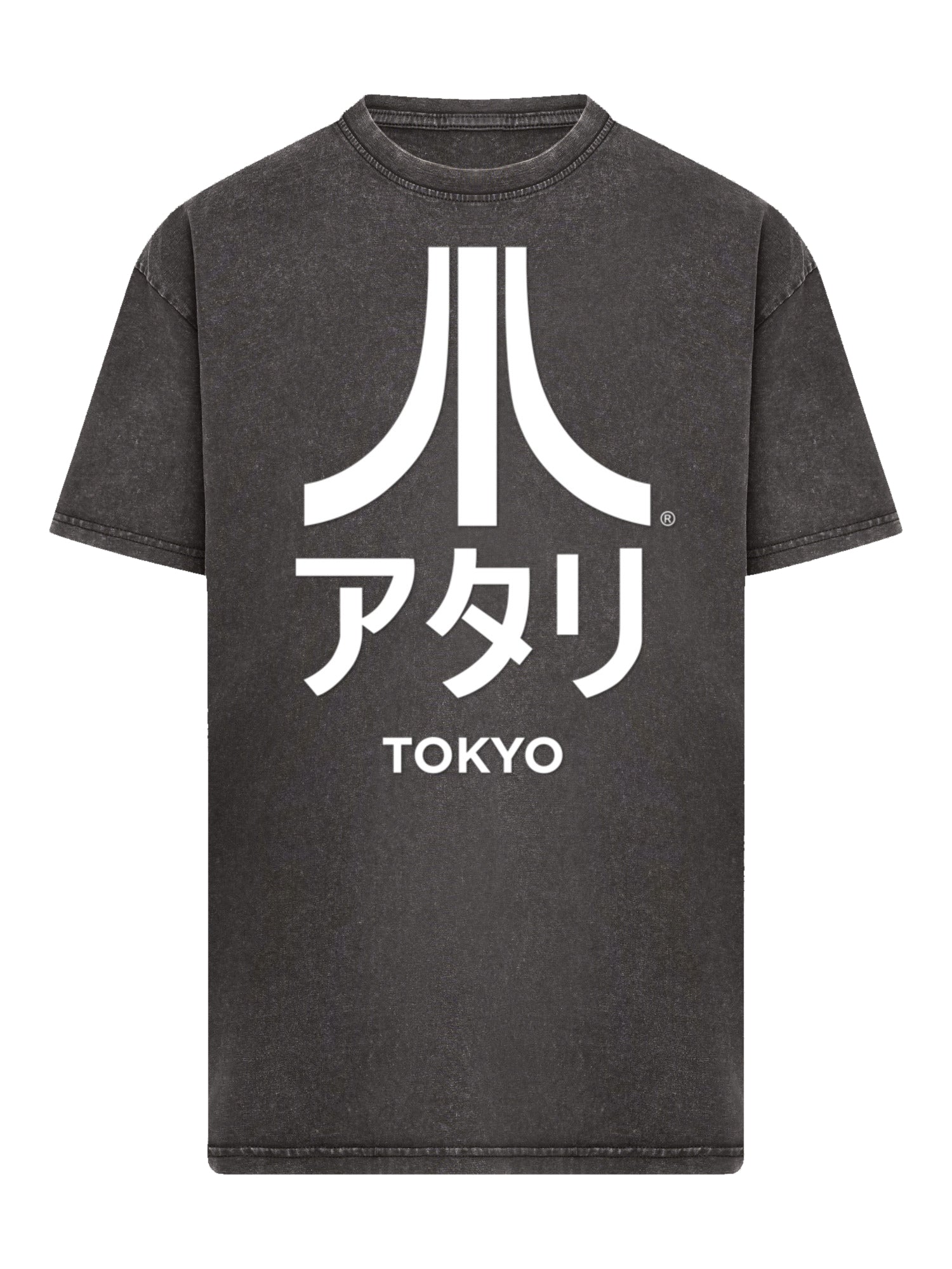 Atari Tokyo White Retro Arcade Games avec un tee surdimensionné lourds lavé acide