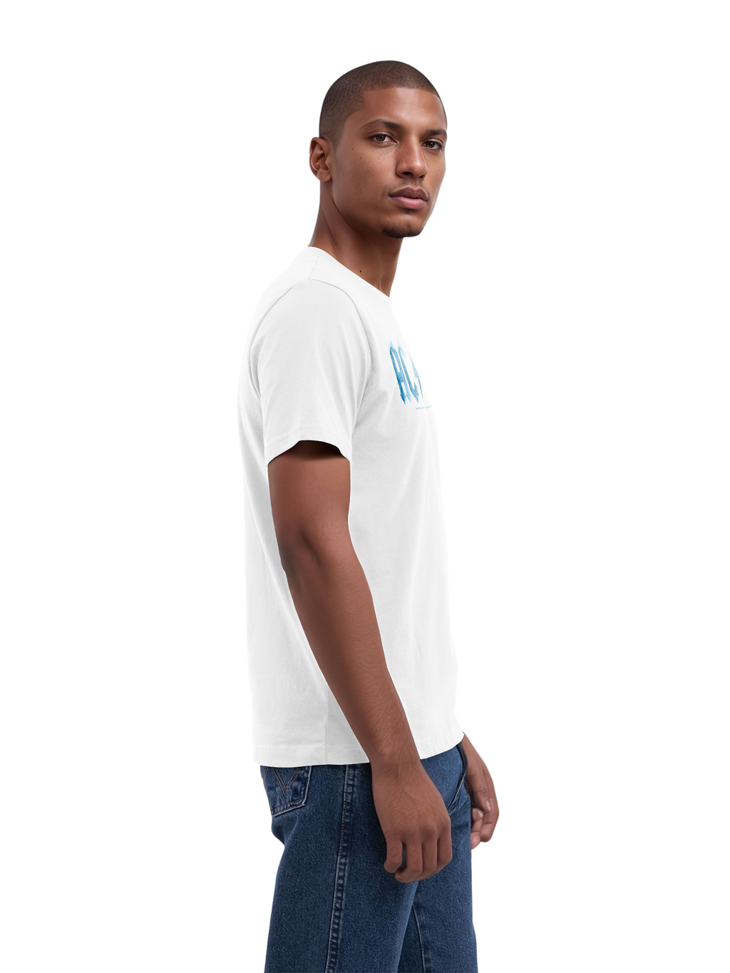 ACDC Herren T-Shirt mit blauem Eis-Logo