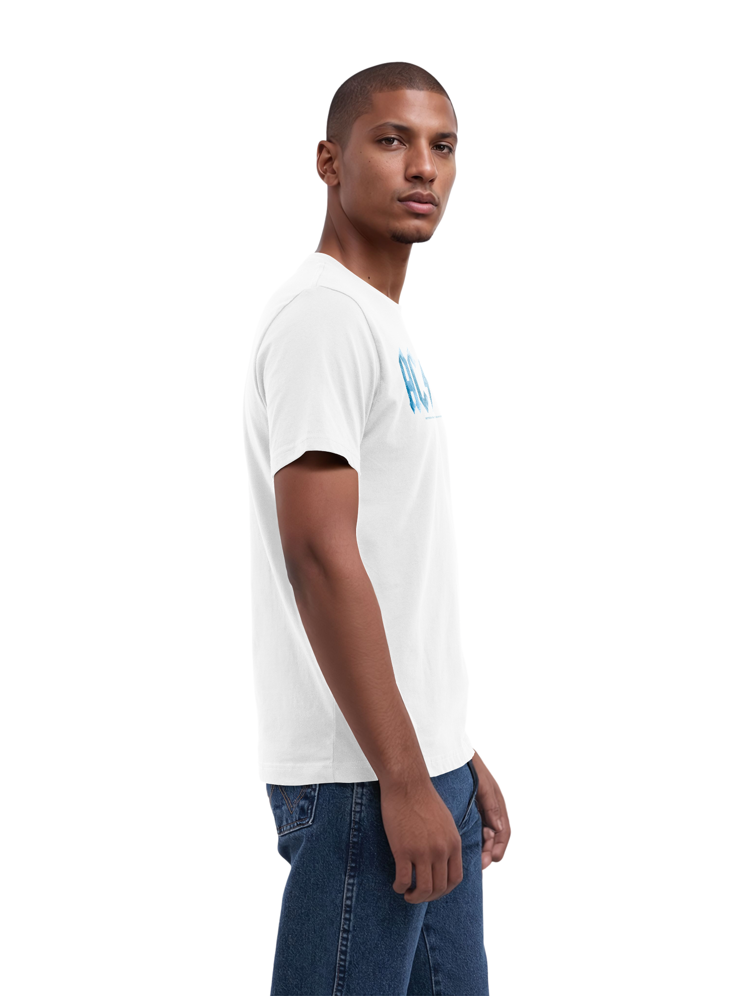 ACDC Herren T-Shirt mit blauem Eis-Logo