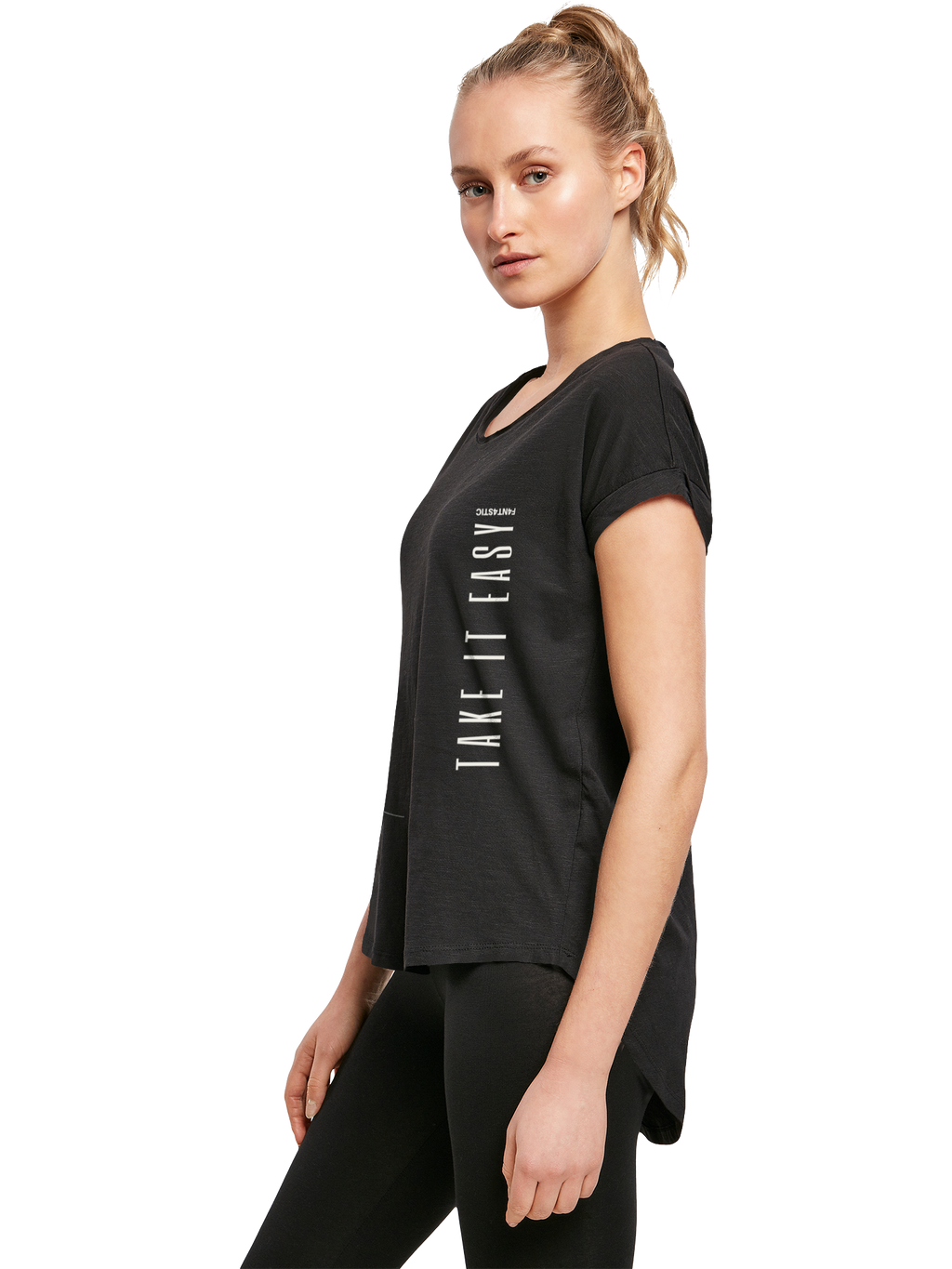 Take it Easy Text Mesdames Long T-shirt