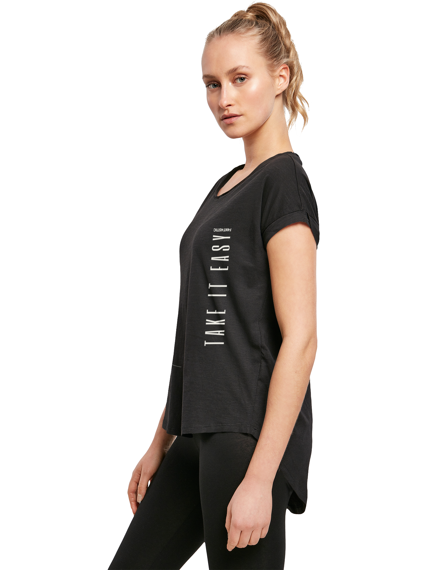 Take it Easy Text Mesdames Long T-shirt