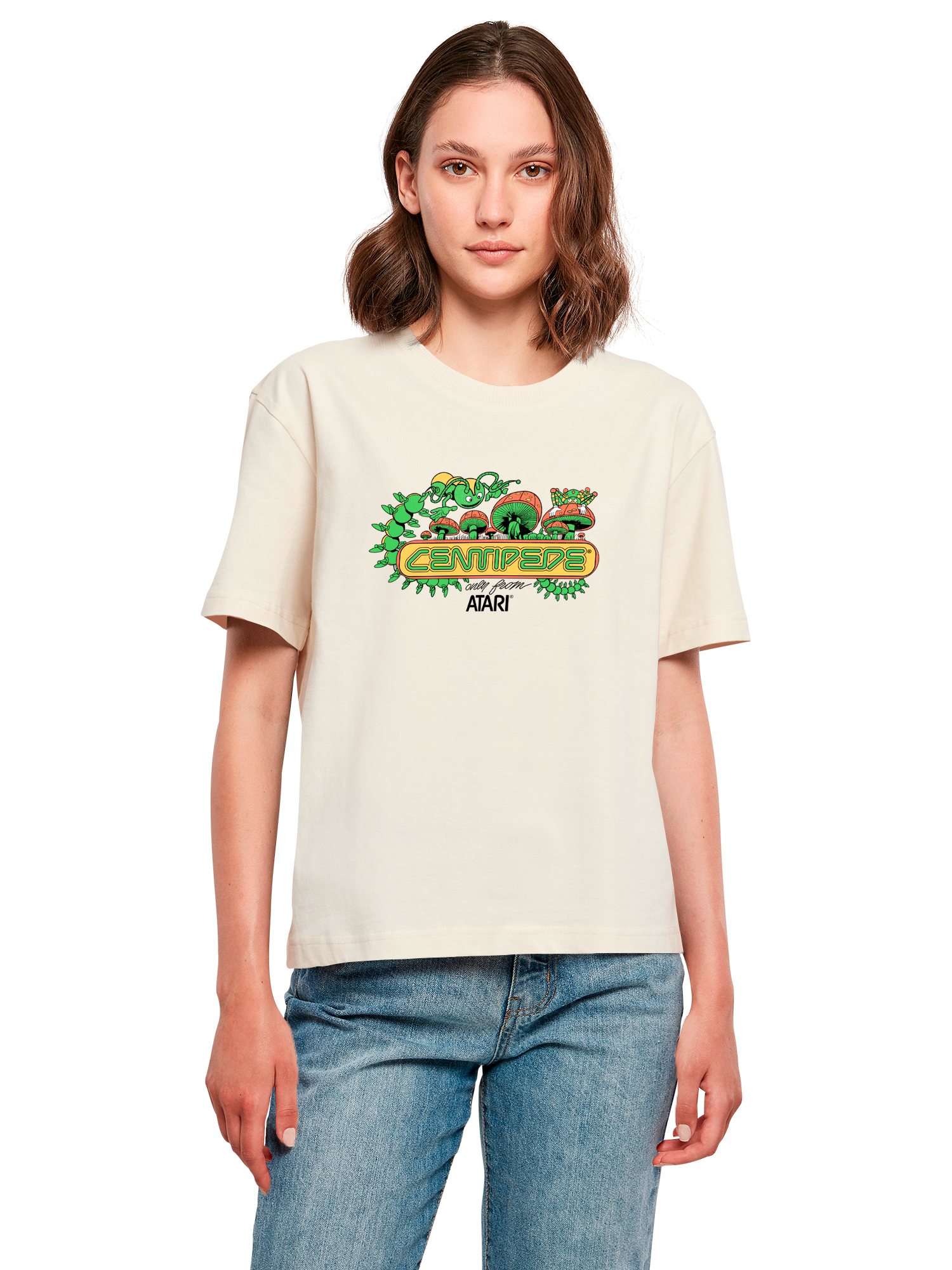 Centipede Atari Retro Gaming Art Damen Alltags-T-Shirt