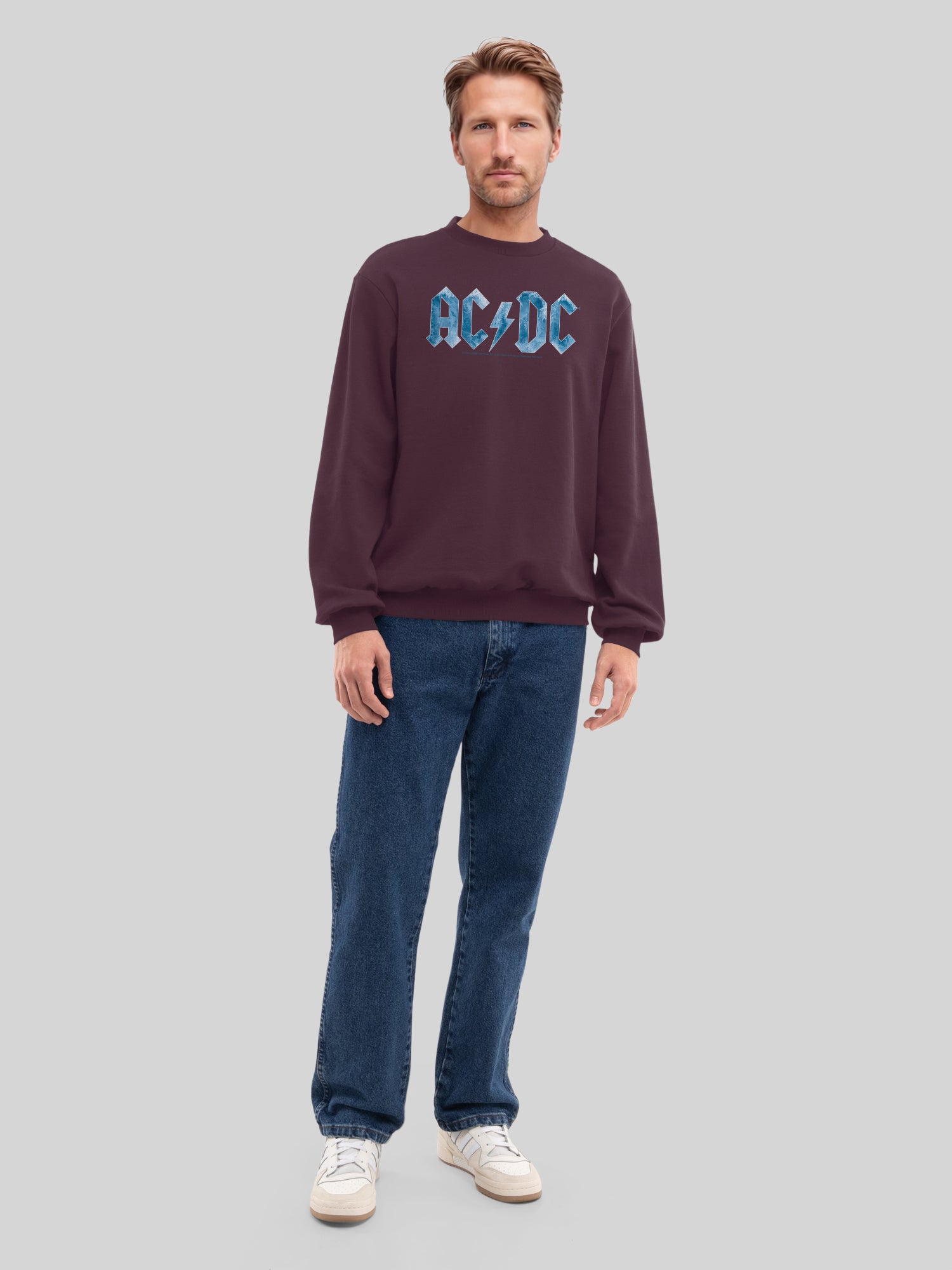 ACDC Blue Ice Logo avec True Blanks | Pull régulier pour hommes
