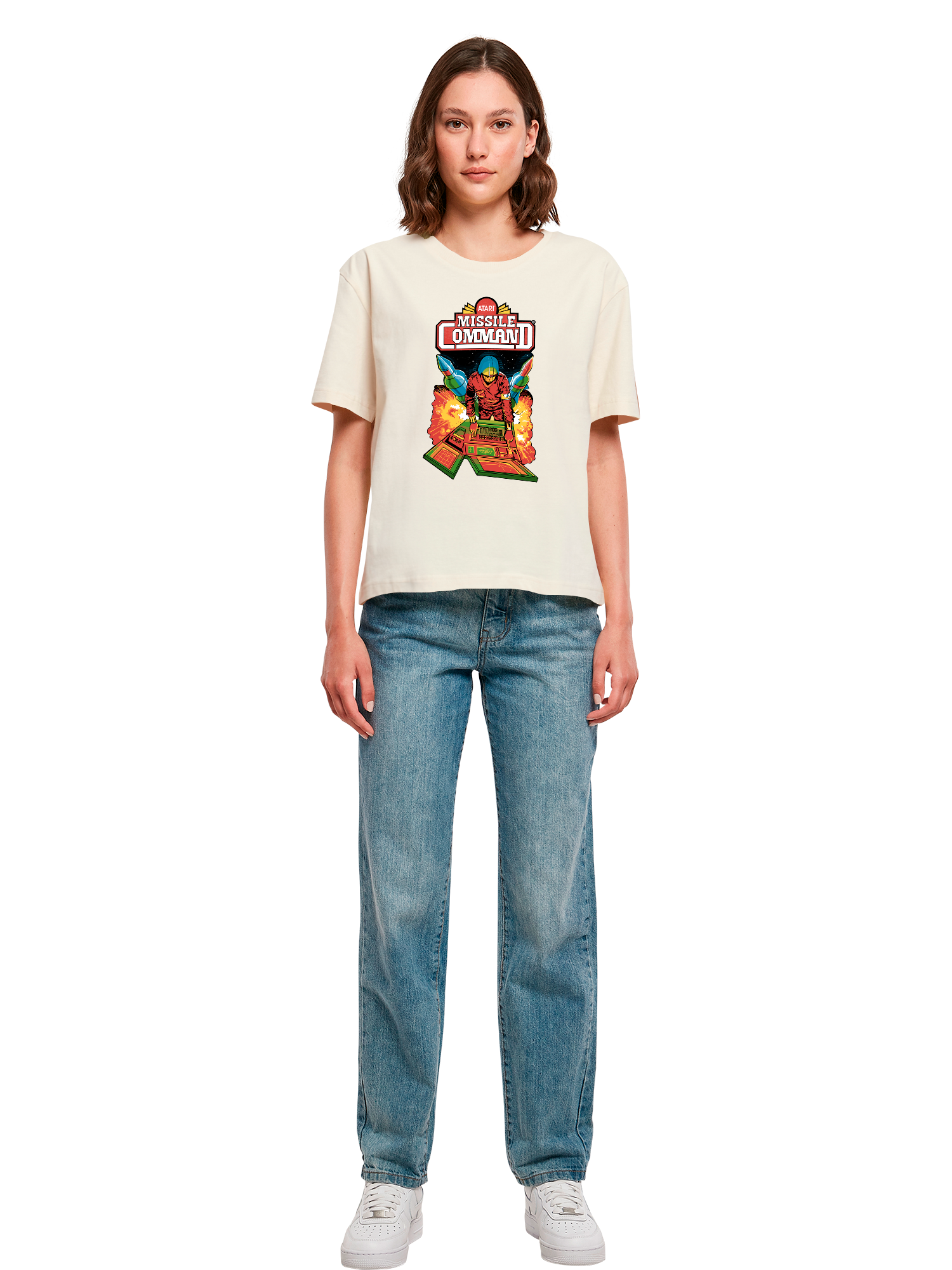 Missile Command Hanger Atari Retro Gaming with Ladies Everyday Tee