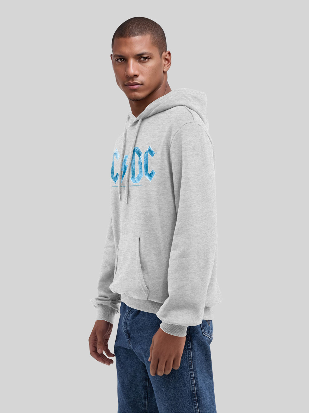 ACDC Blue Ice Logo avec True Blanks | Hoodie régulier pour hommes