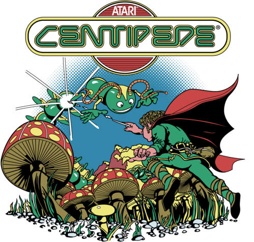 Centipede Atari Retro Gaming Acid Washed Oversize T-Shirt