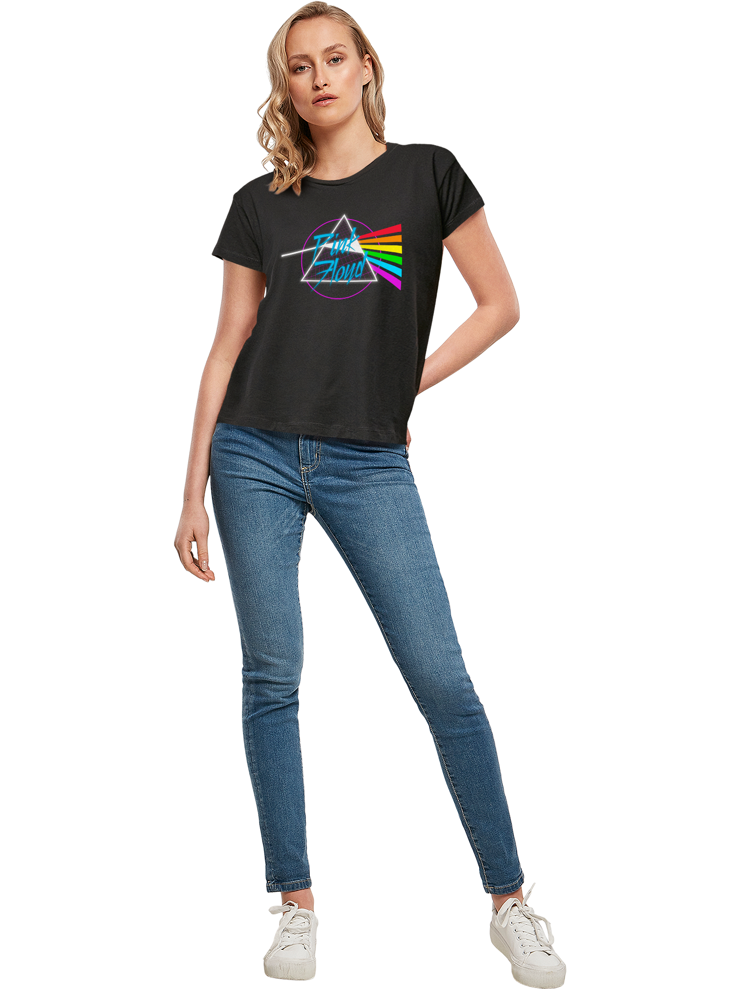 Pink Floyd Neon Dark Side Damen Box T-Shirt