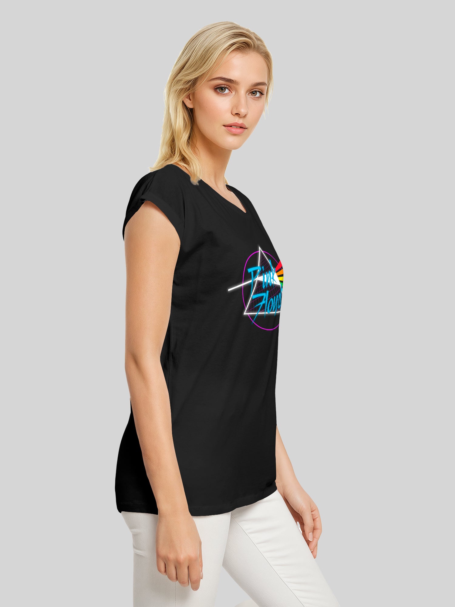 Pink Floyd Neon Dark Side Damen T-Shirt