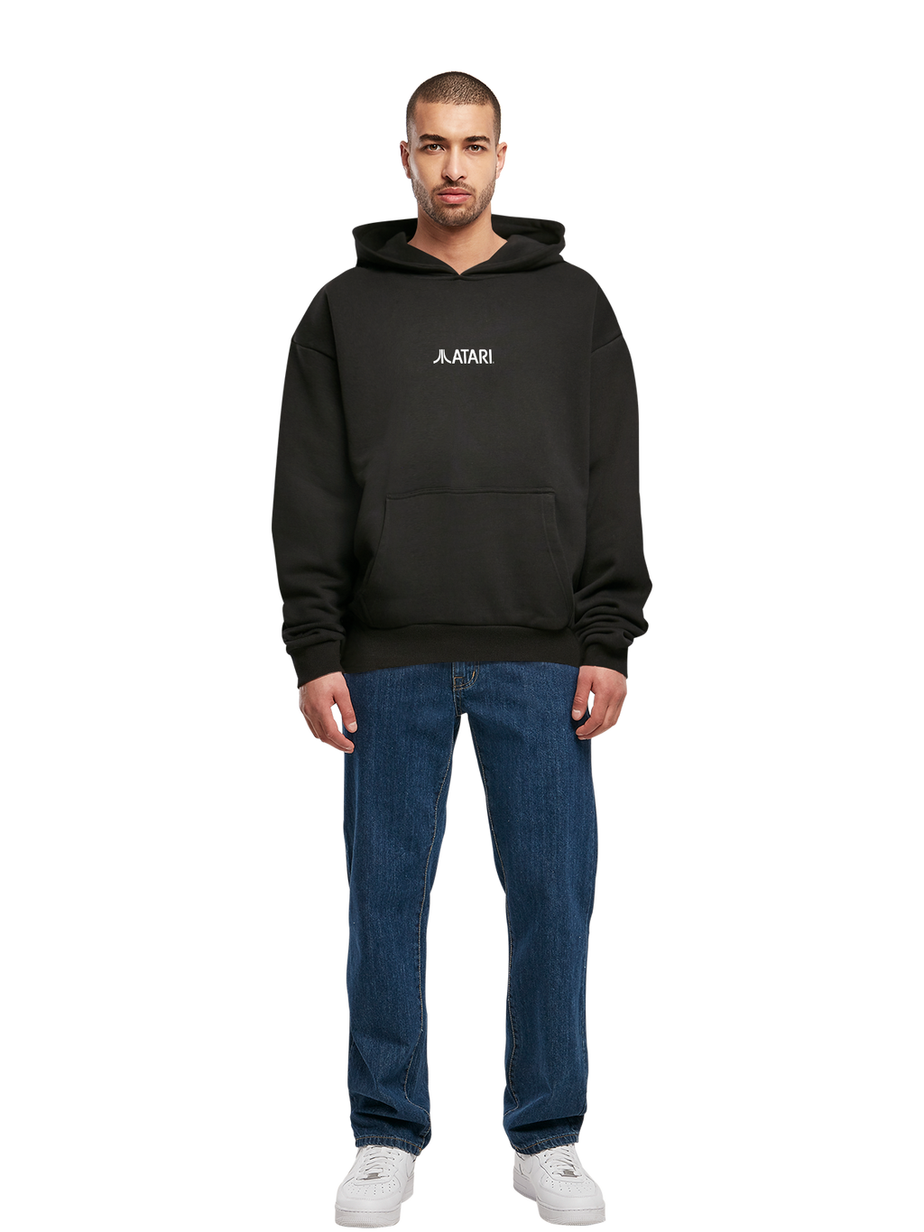 ATARI GAMES LOGO WHITE RETRO GAMING HORIZONTAL ET ASTARI ASTEROIDS COUVERTURE À SWEURS HOODY