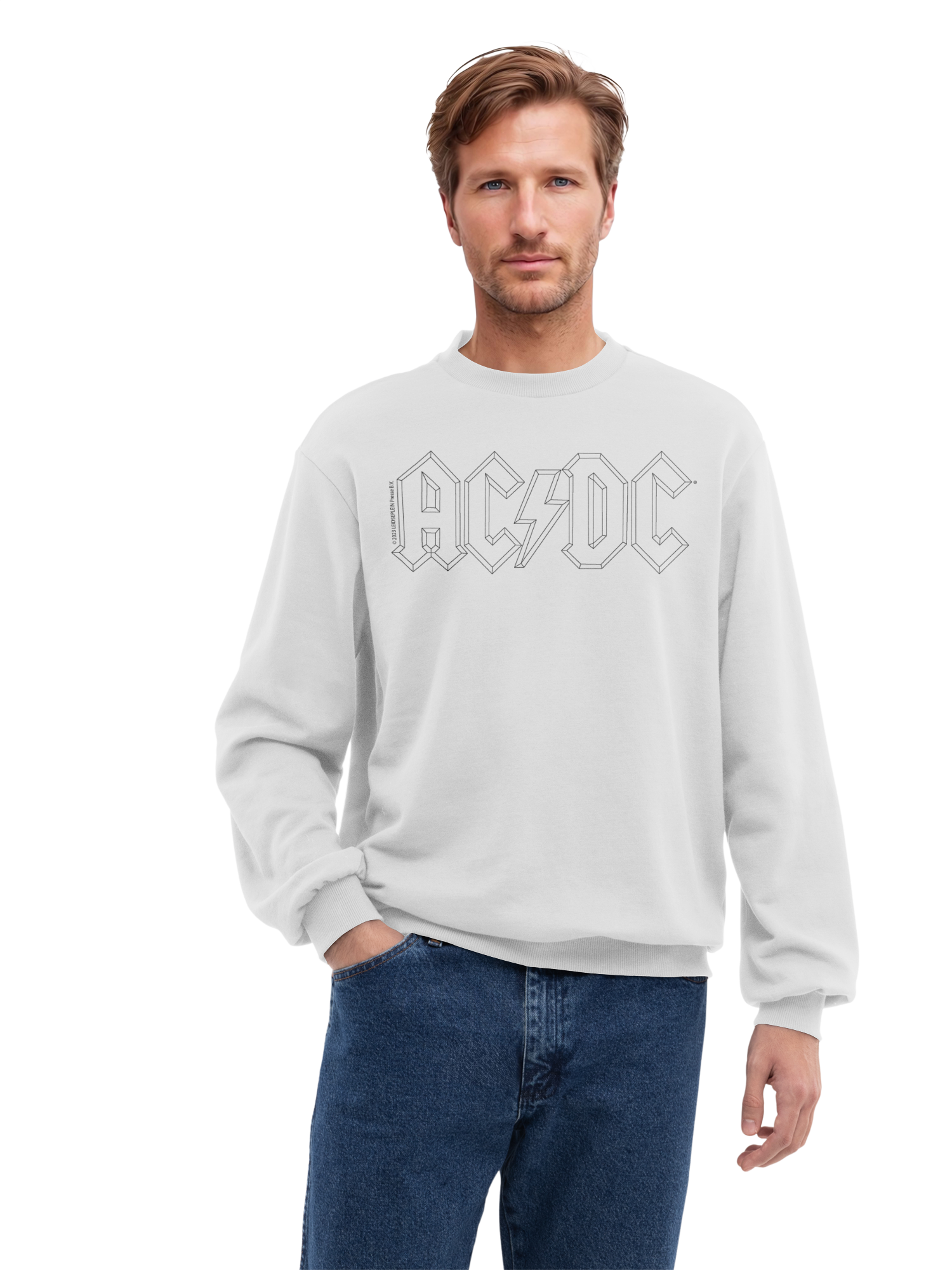 AC/DC Black Outline Logo Organic Sweatshirt