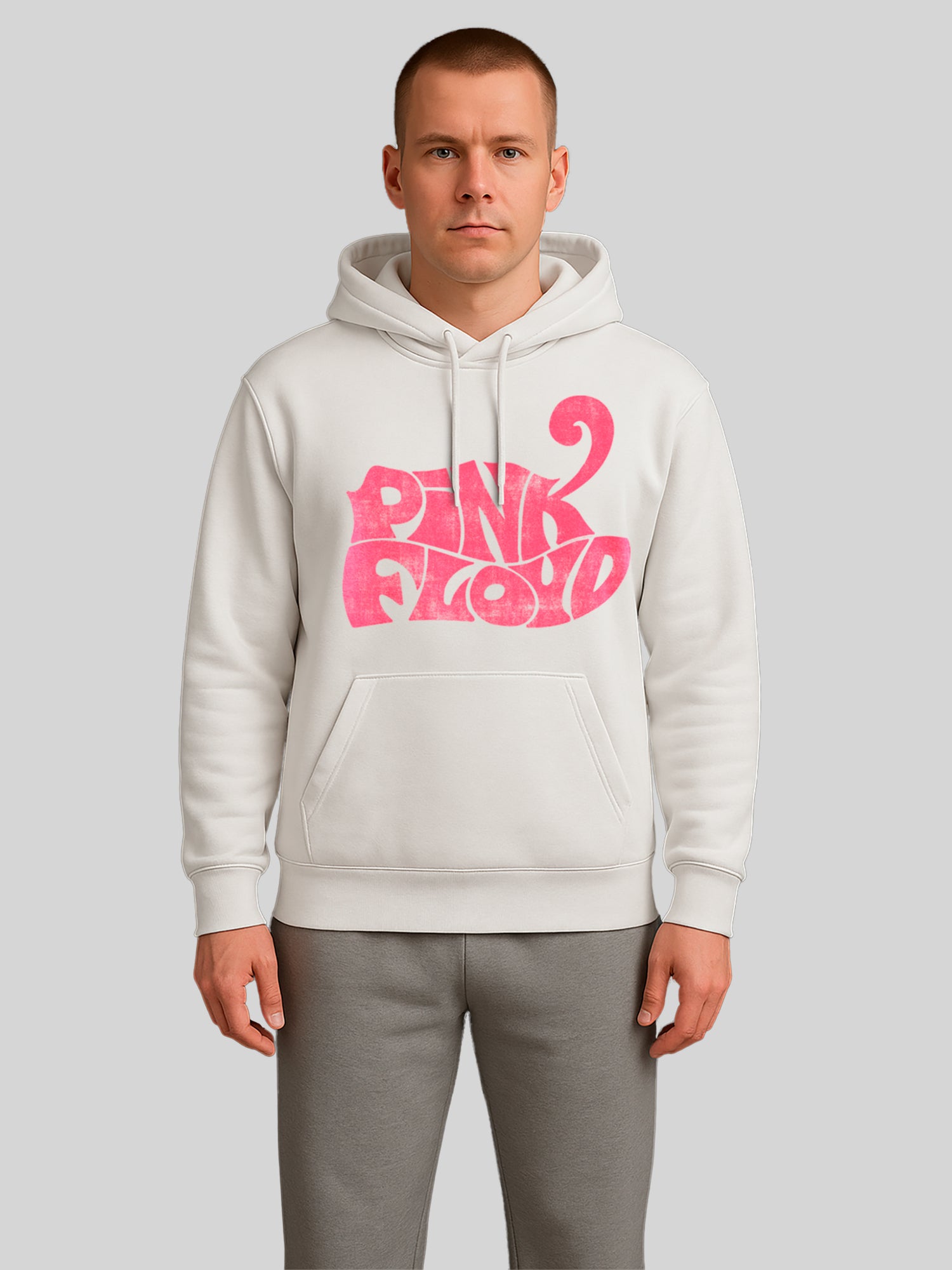 Pink Floyd Retro Logo Navy Men's Organic Hoodie