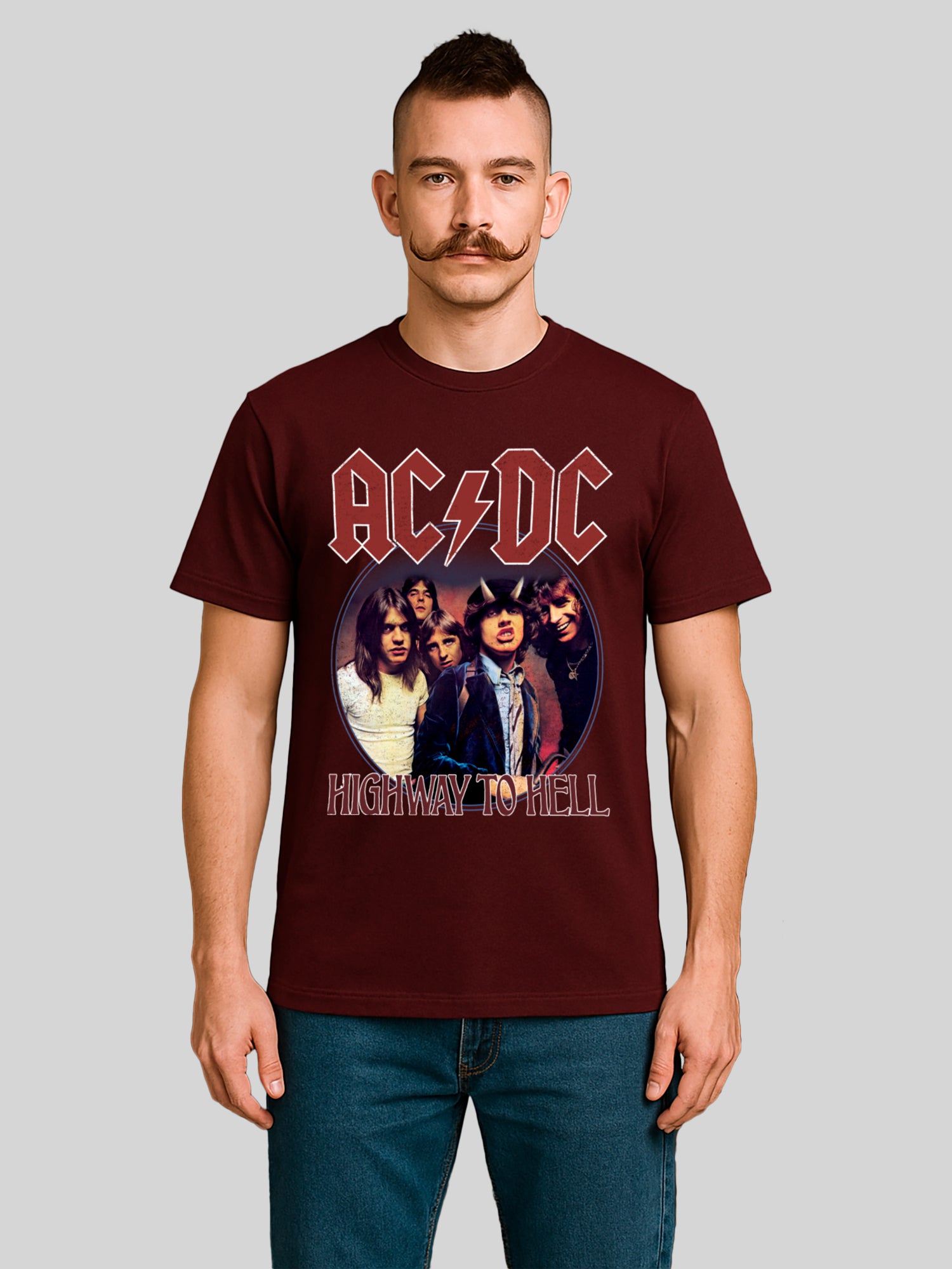 AC/DC Highway To Hell Circle Men's Organic T-Shirt