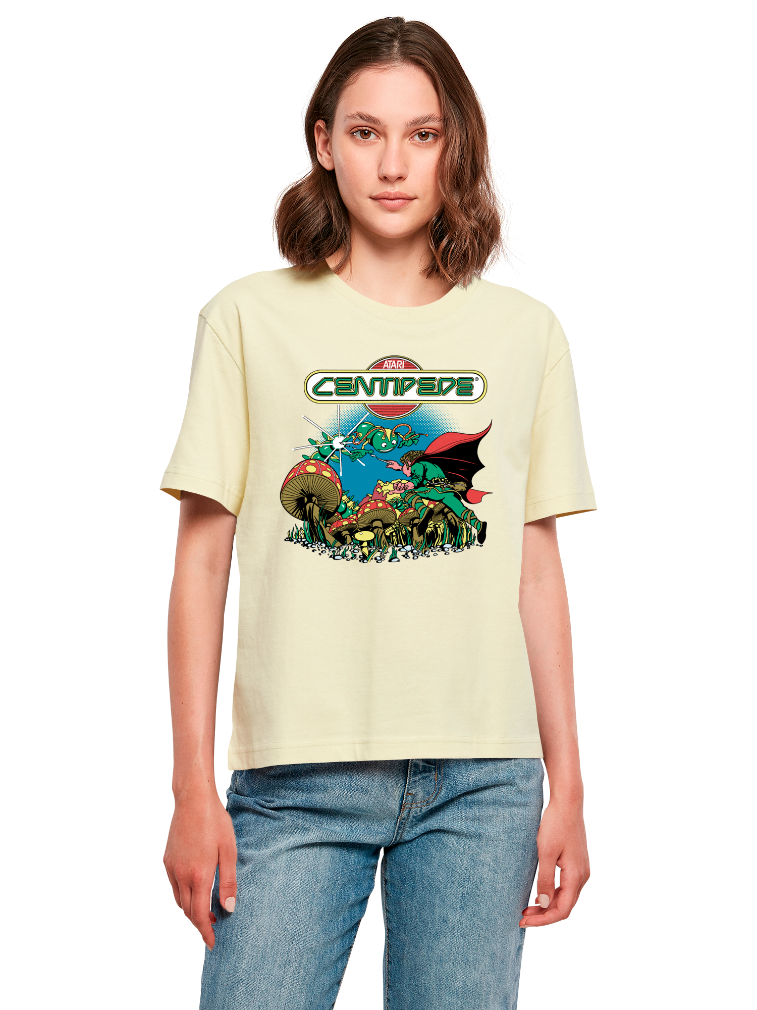 Centipede Atari Retro Gaming Damen Alltags-T-Shirt