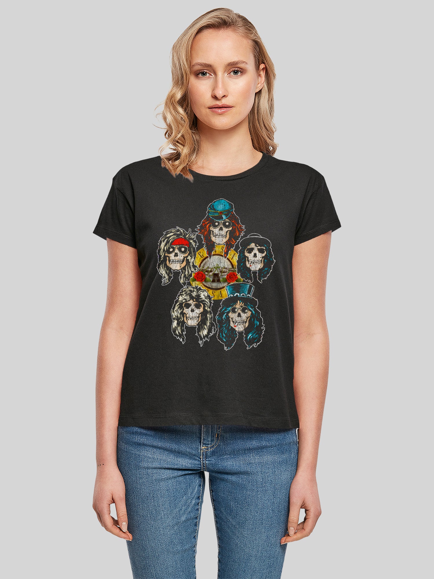 Guns N' Roses Vintage Heads Damen Box T-Shirt