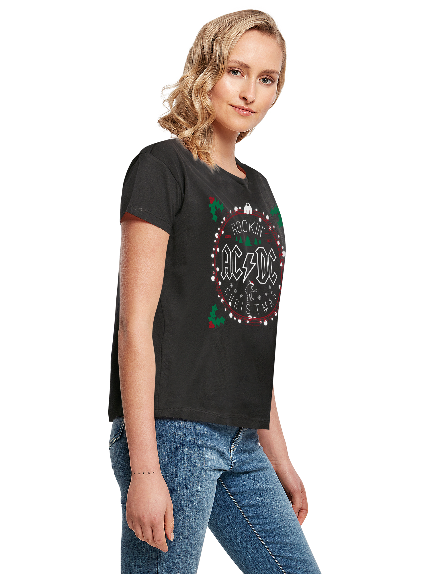 AC/DC Christmas Circle Box T-Shirt