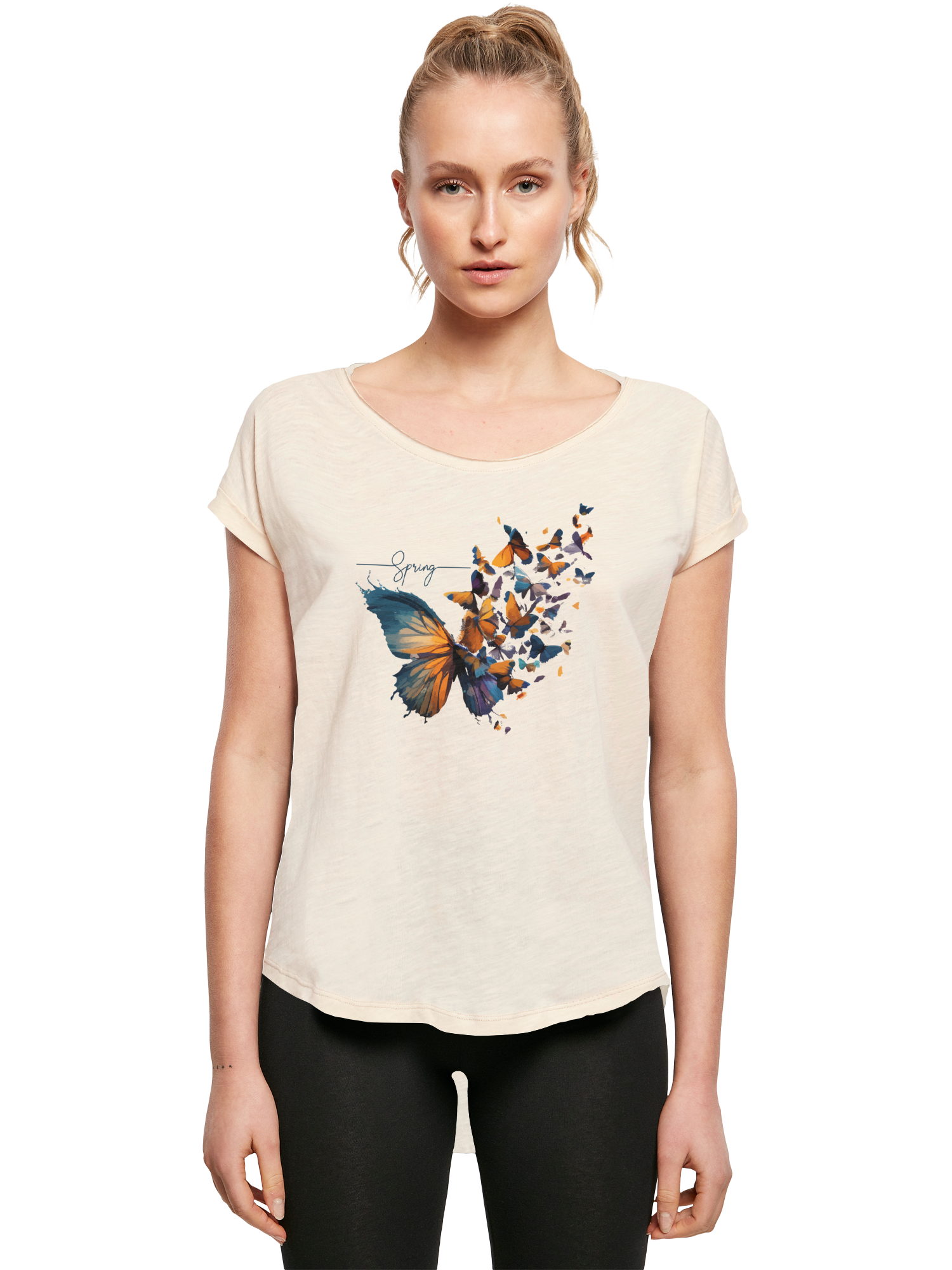 Papillon de papillons dames longues t-shirts