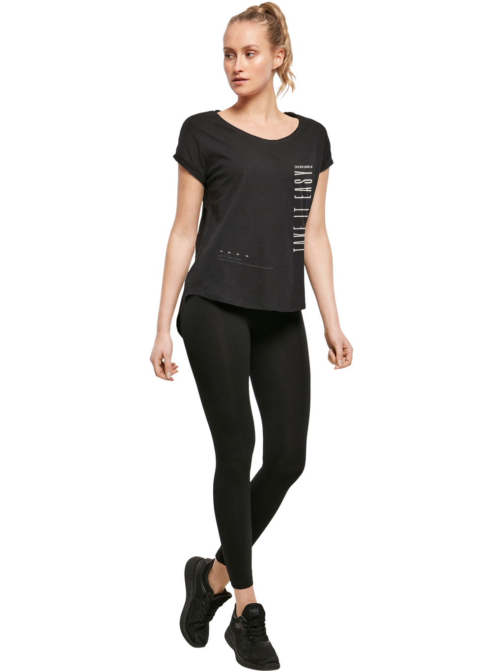 Take it Easy Text Mesdames Long T-shirt