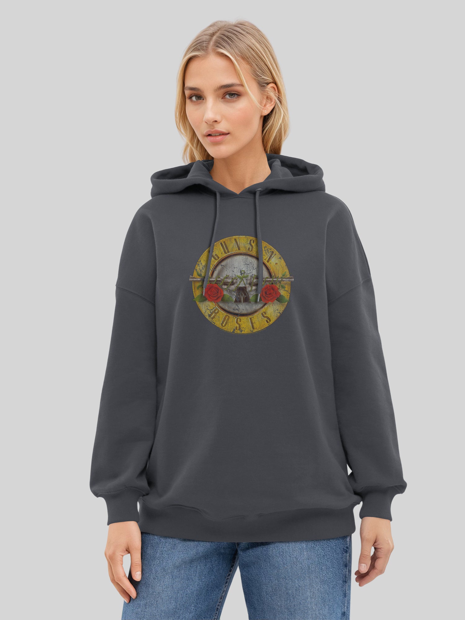 Guns N 'Roses Vintage Bullet Logo Frauen übergroßer Hoodie