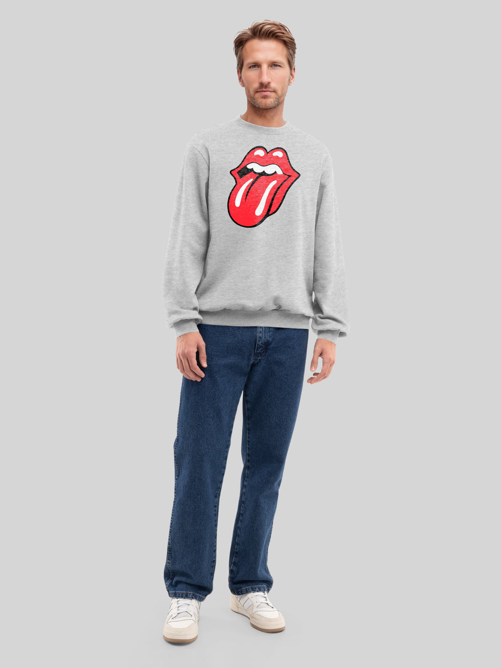 The Rolling Stones Classic Zungen BLK mit echten Blanks | Herrenpullover