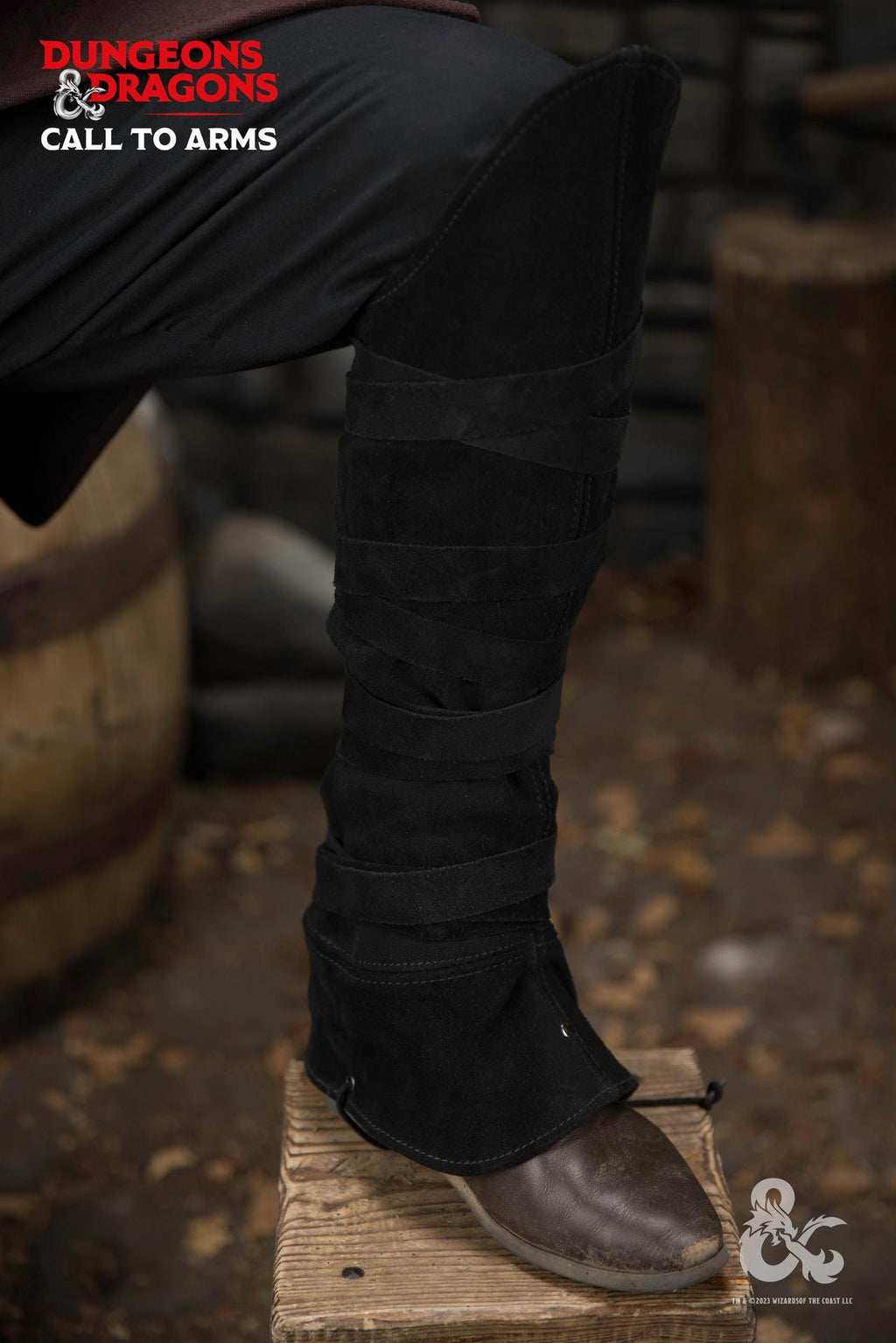 Dungeons & Dragons Leder-Gamaschen Typ 3 Schwarz