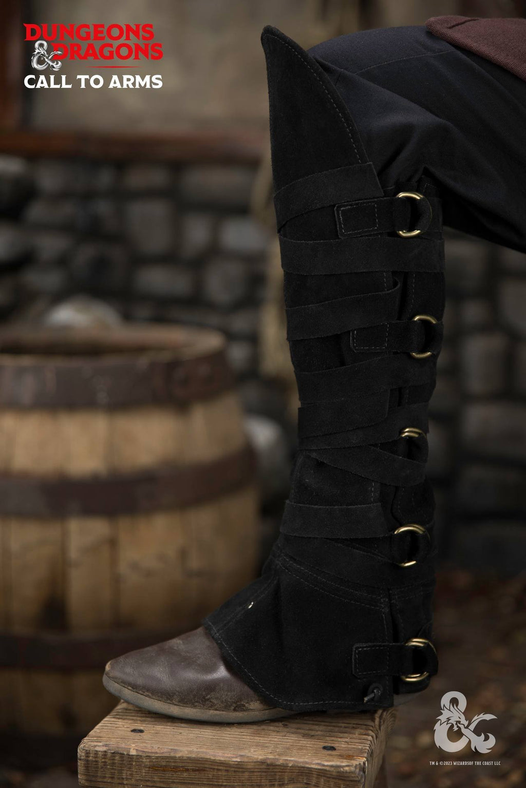 Dungeons & Dragons Leder-Gamaschen Typ 3 Schwarz