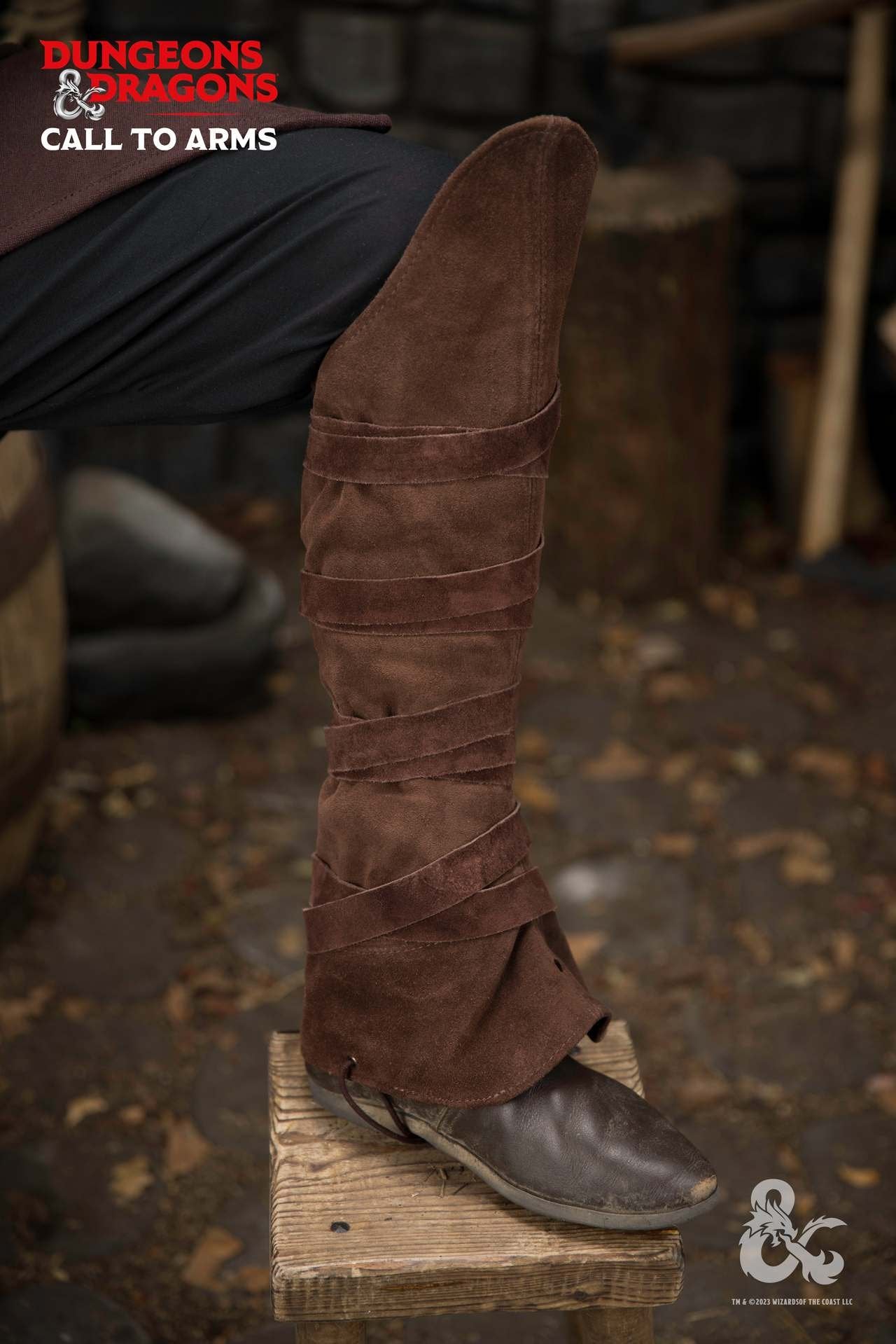 Dungeons & Dragons Leder-Gamaschen Typ 3 Braun