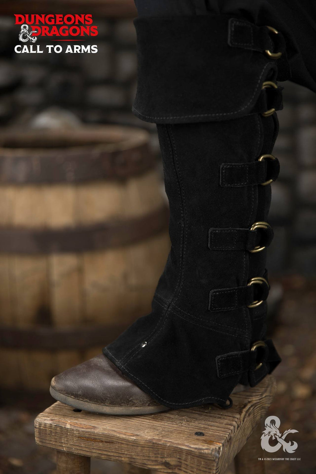 Dungeons & Dragons Leder-Gamaschen Typ 4 Schwarz