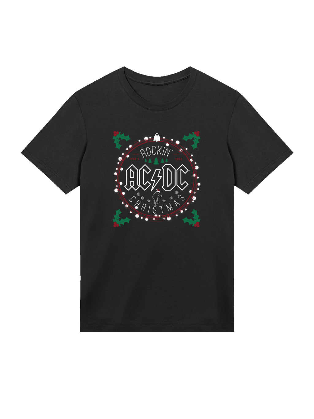 AC/DC Christmas Circle Organic T-Shirt