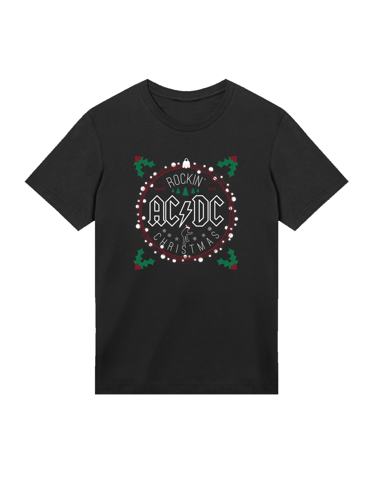 AC/DC Christmas Circle Organic T-Shirt