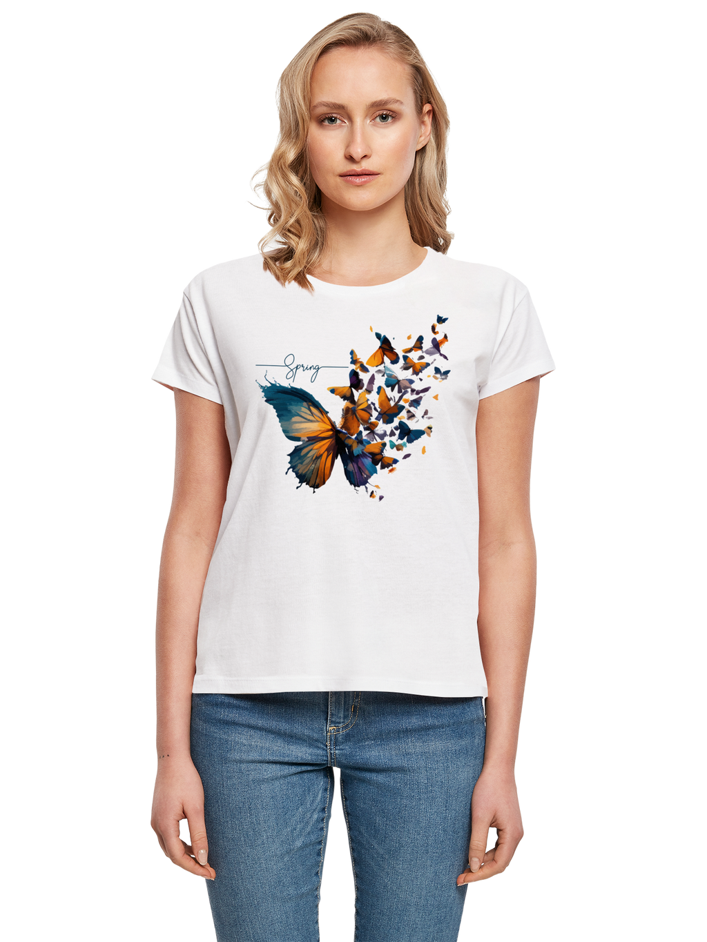 T-shirt Boîte de papillons de papillons pour dames