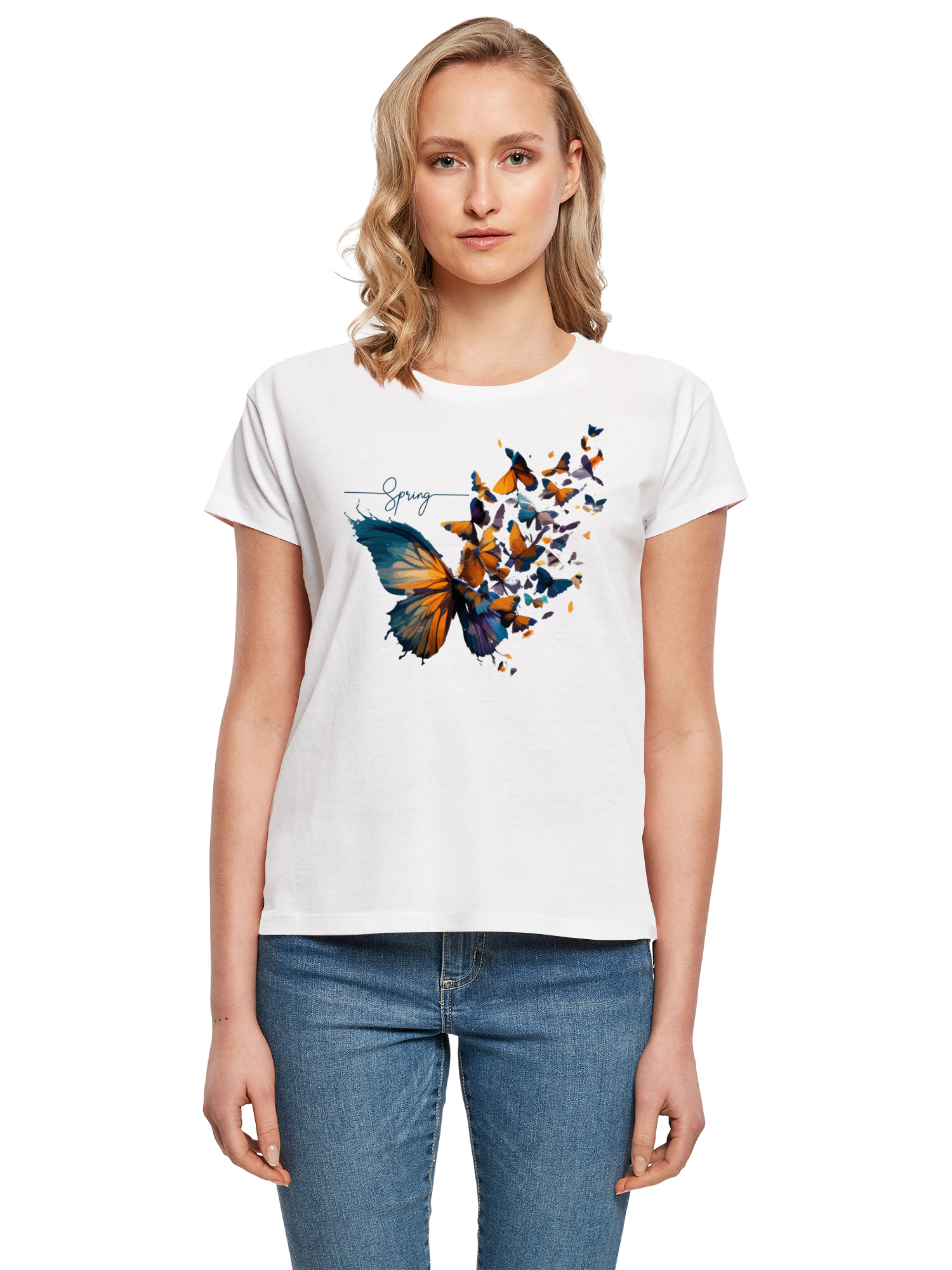 Schmetterling der Schmetterlinge Damen Box T-Shirt