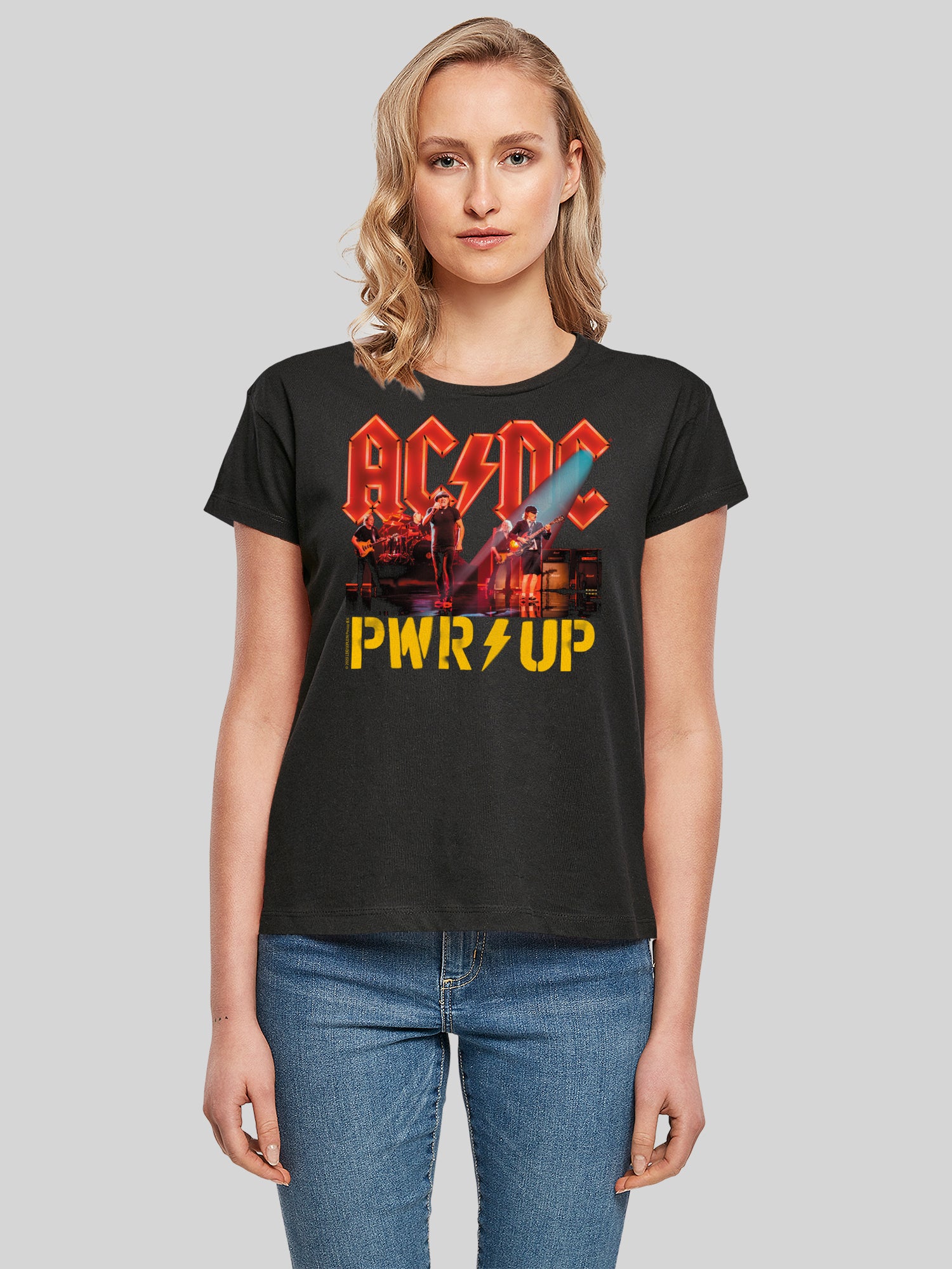 ACDC PWRUP Bühnenlichter Damen Box T-Shirt