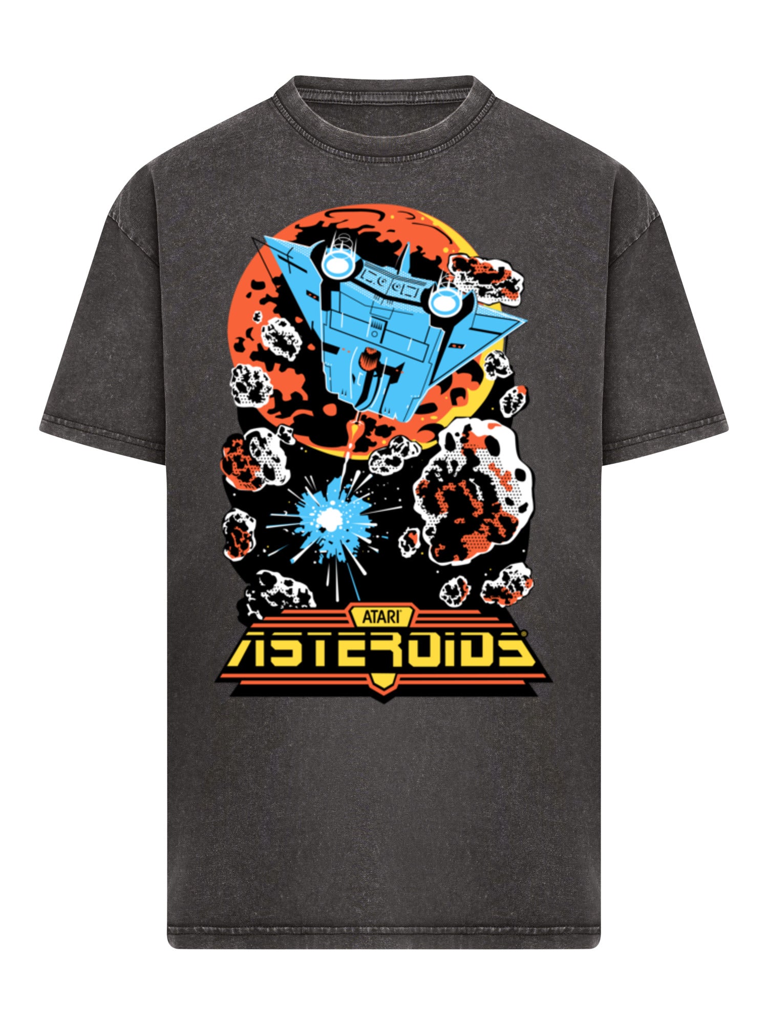 Asteroids Vintage Atari Retro Gaming Säure gewaschen Oversize T-Shirt