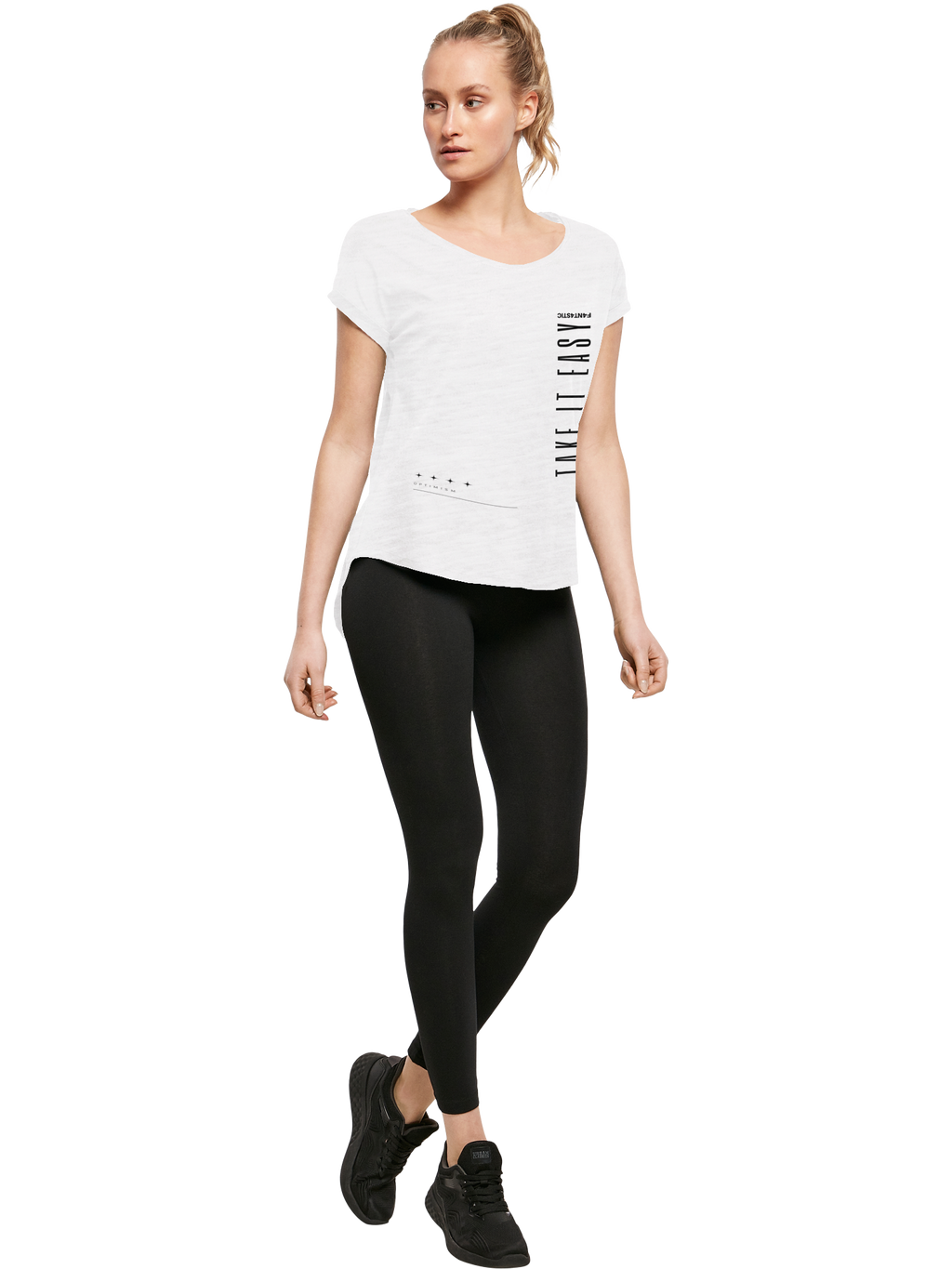 Take it Easy Text Mesdames Long T-shirt