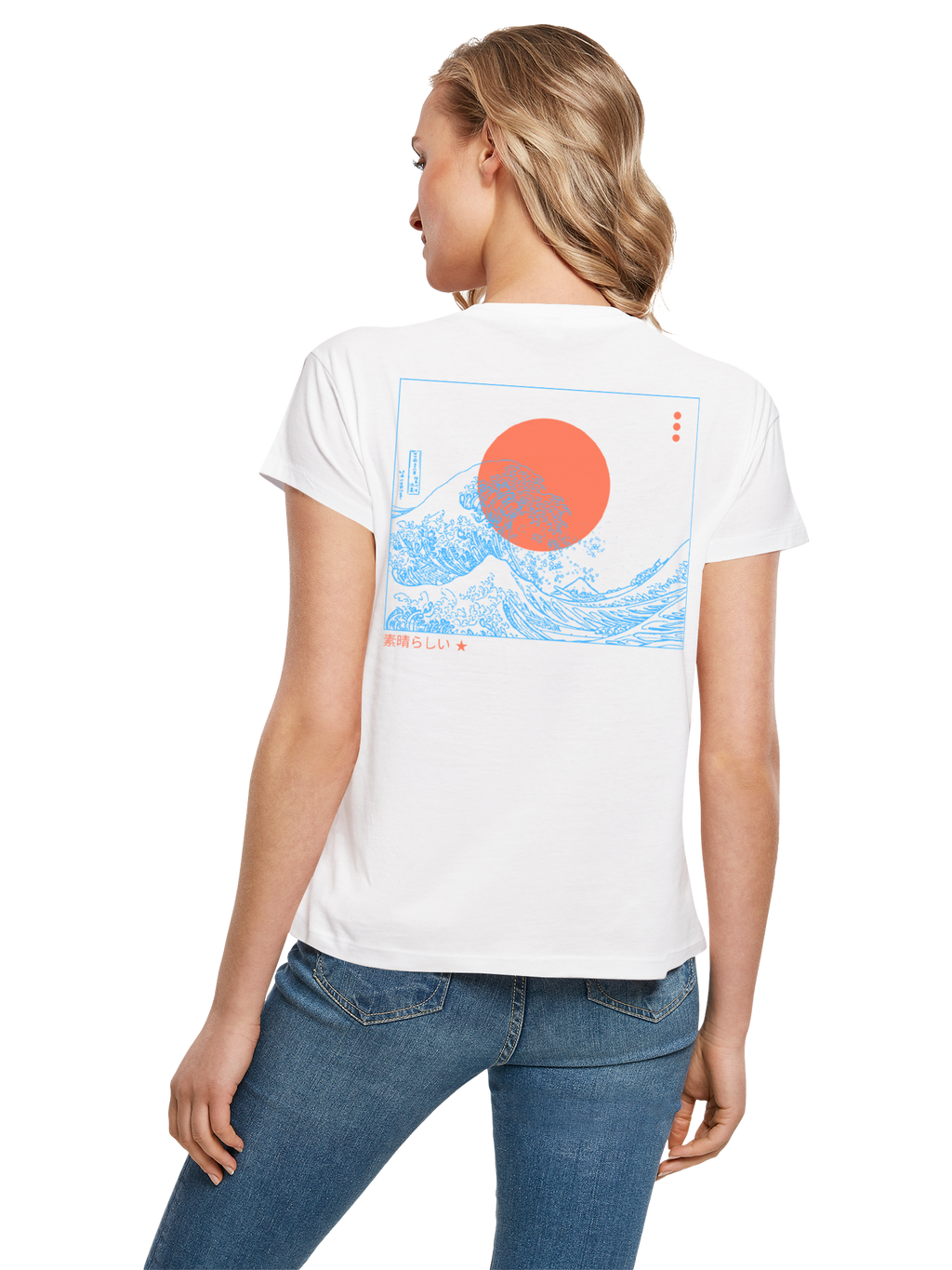 Kanagawa Welle Damen Box T-Shirt