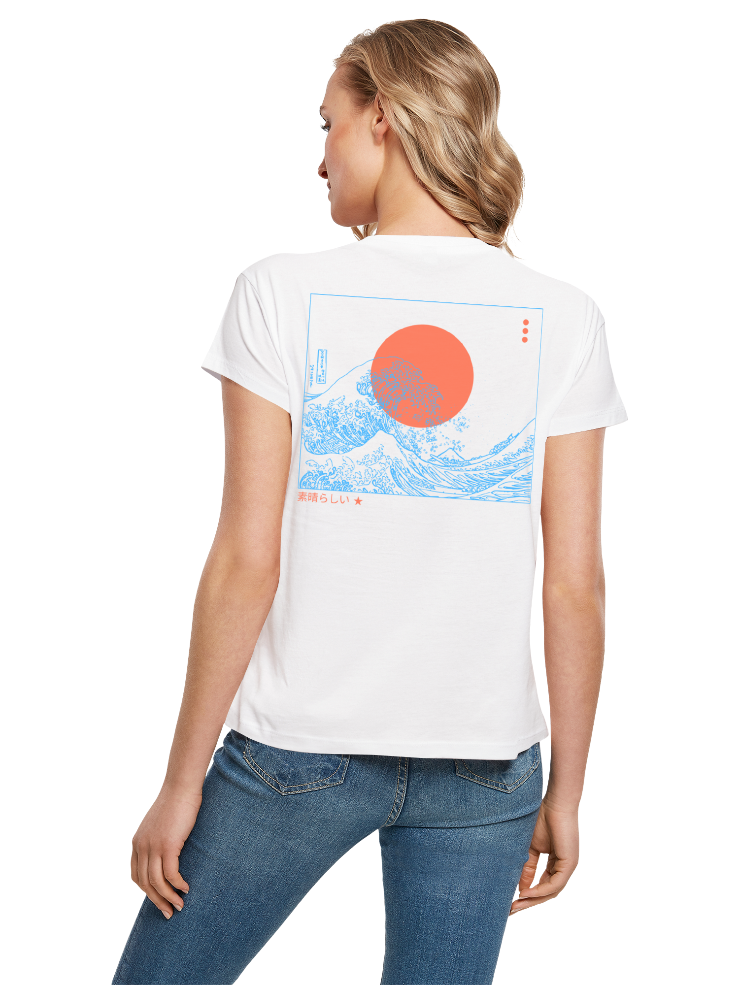 Kanagawa Welle Damen Box T-Shirt