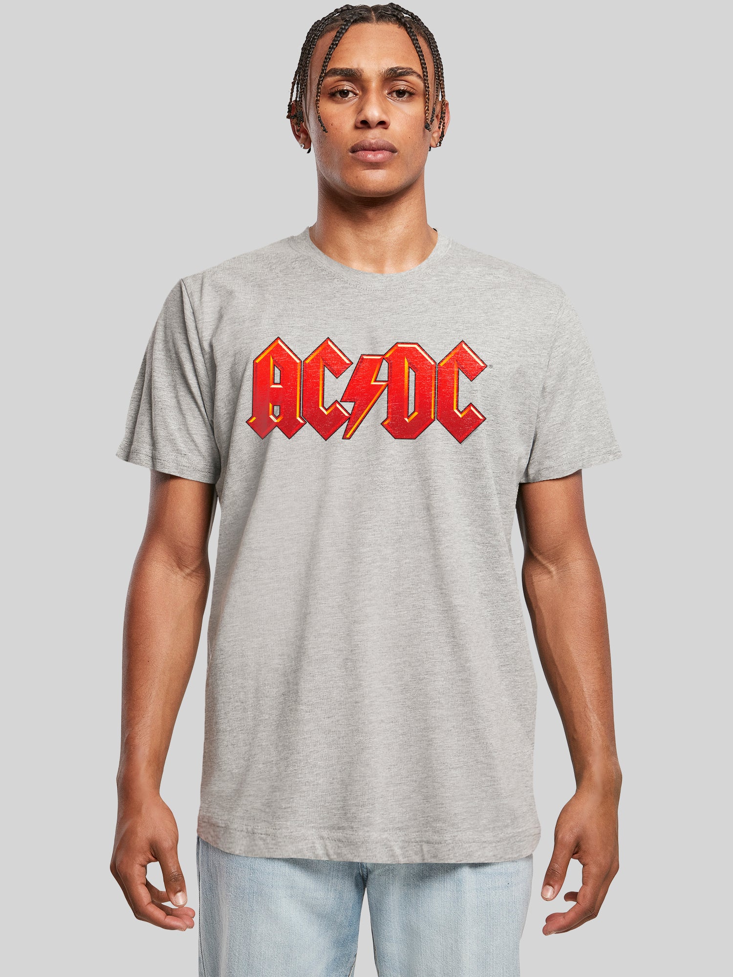 ACDC Logo rouge foncé avec T-shirt Round Cou