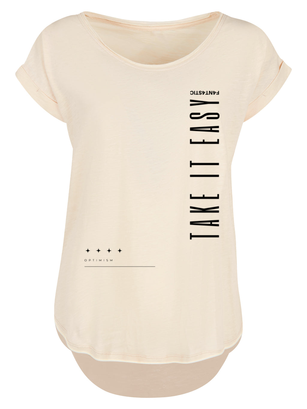 Take it Easy Text Mesdames Long T-shirt