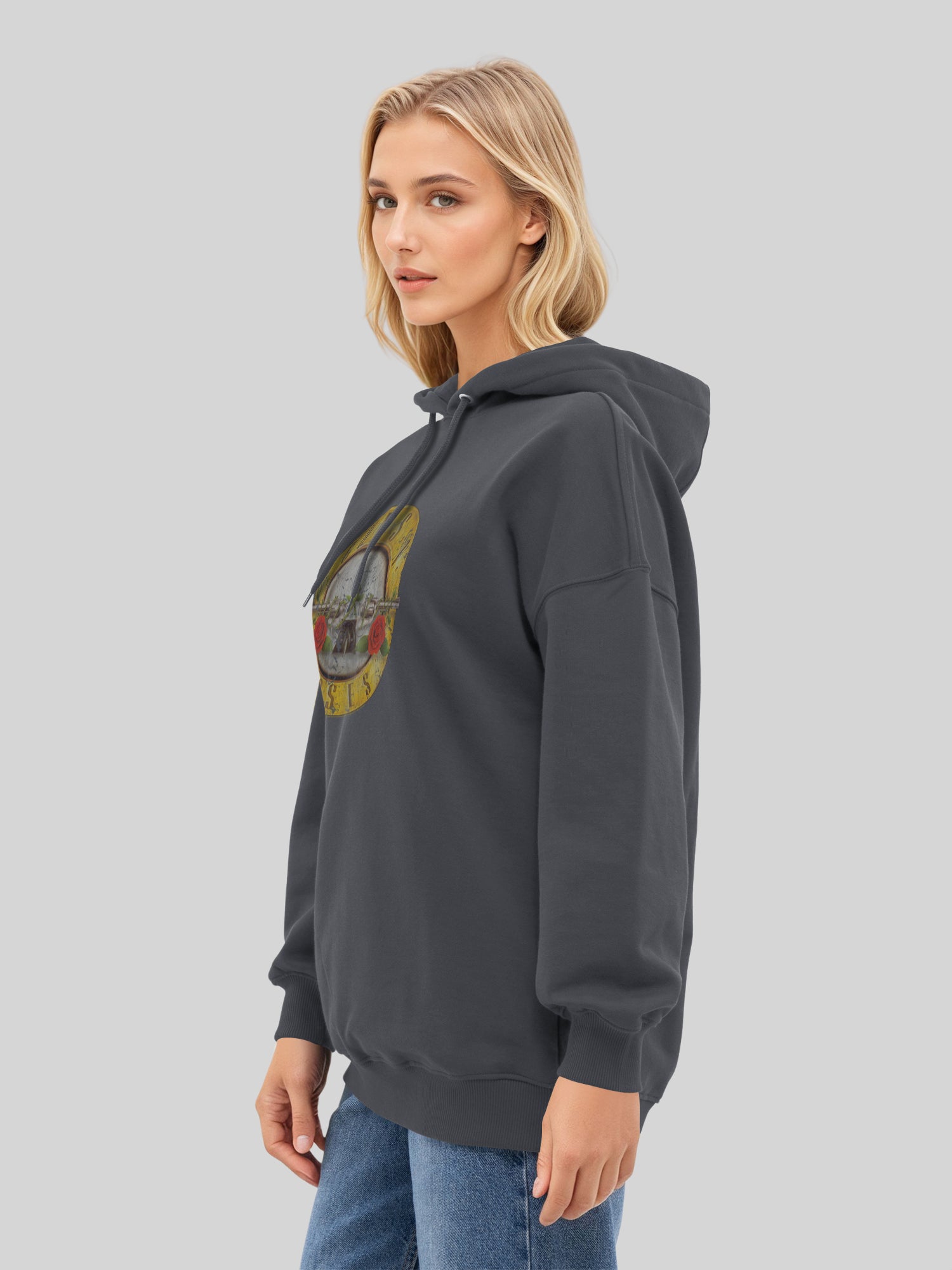 Guns N 'Roses Vintage Bullet Logo Frauen übergroßer Hoodie