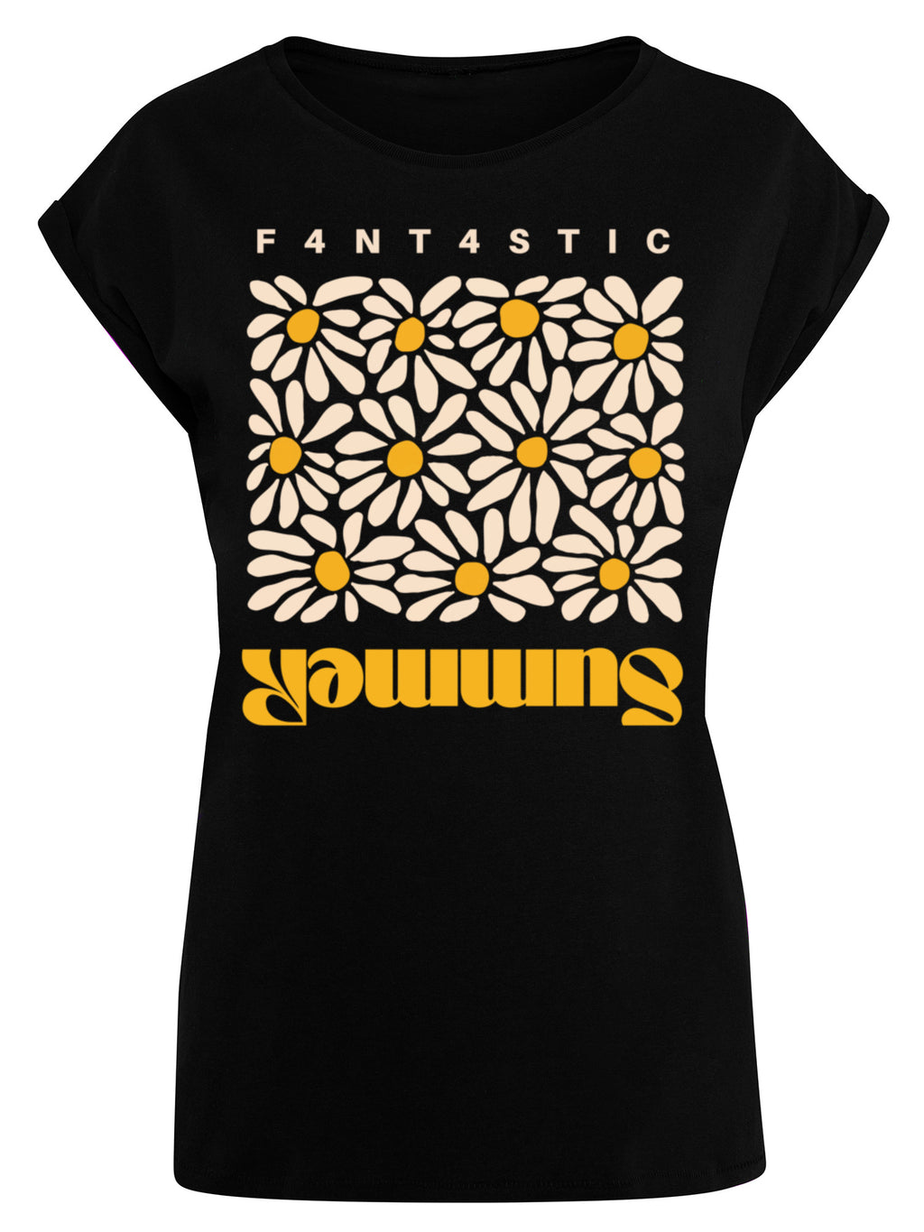 Camiseta de damas de girasol de verano