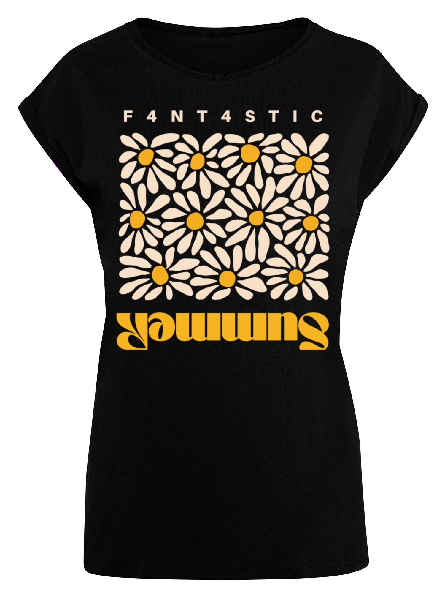 Camiseta de damas de girasol de verano
