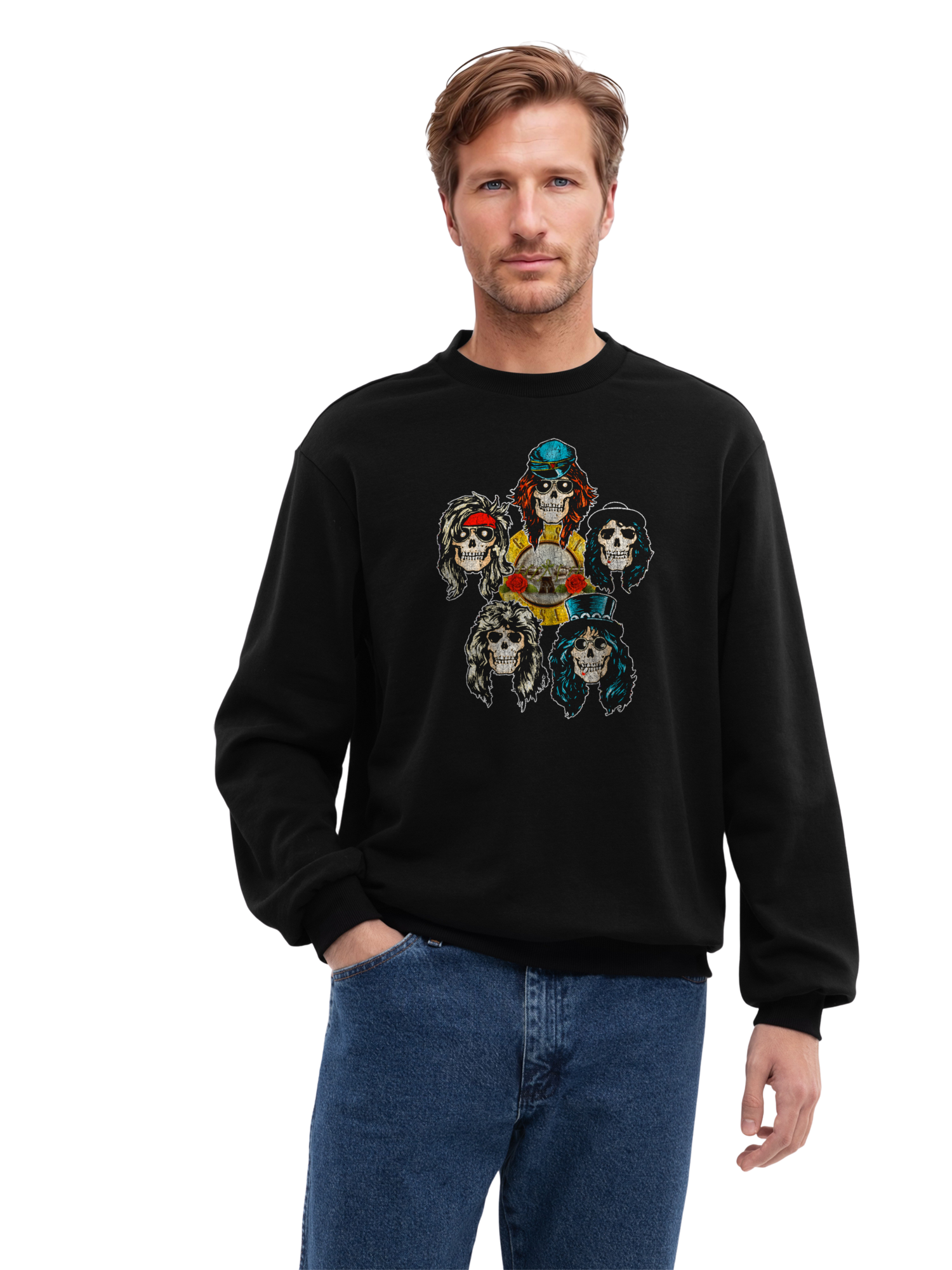 Guns N' Roses Vintage Heads Herren Sweatshirt