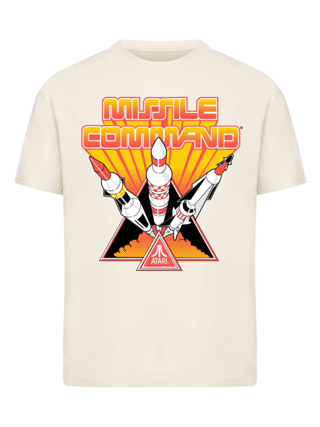 Missile Command Triple Shot Atari Retro Gaming Damen Alltags-T-Shirt
