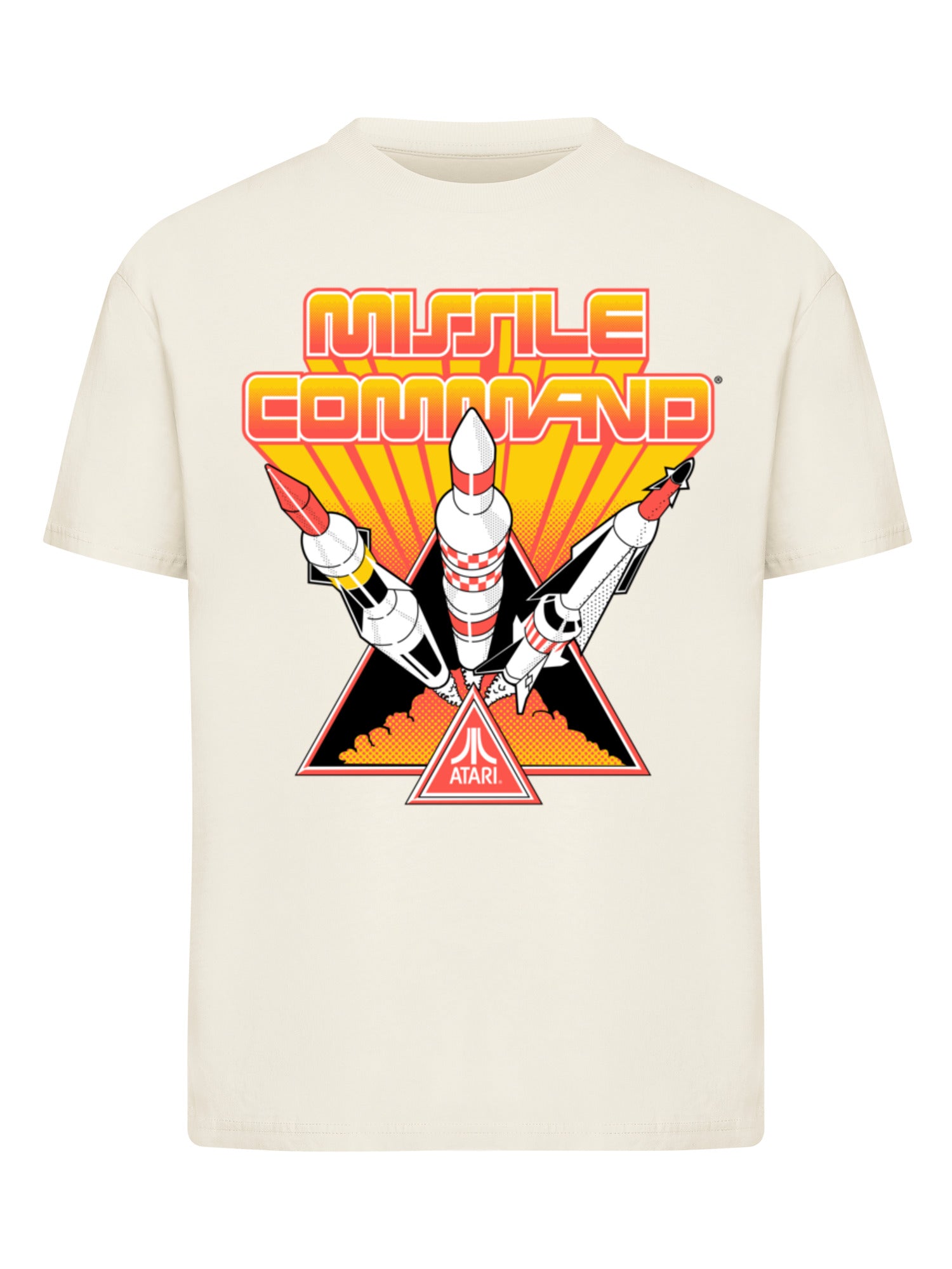 Missile Command Triple Shot Atari Retro Gaming Damen Alltags-T-Shirt