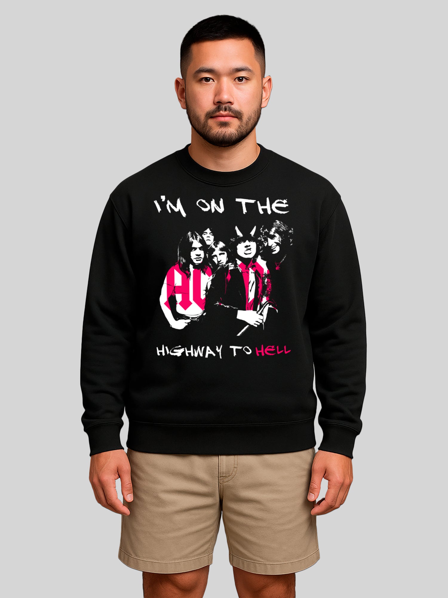 AC/DC I'm On The Highway To Hell Men's Organic Sweatshirt