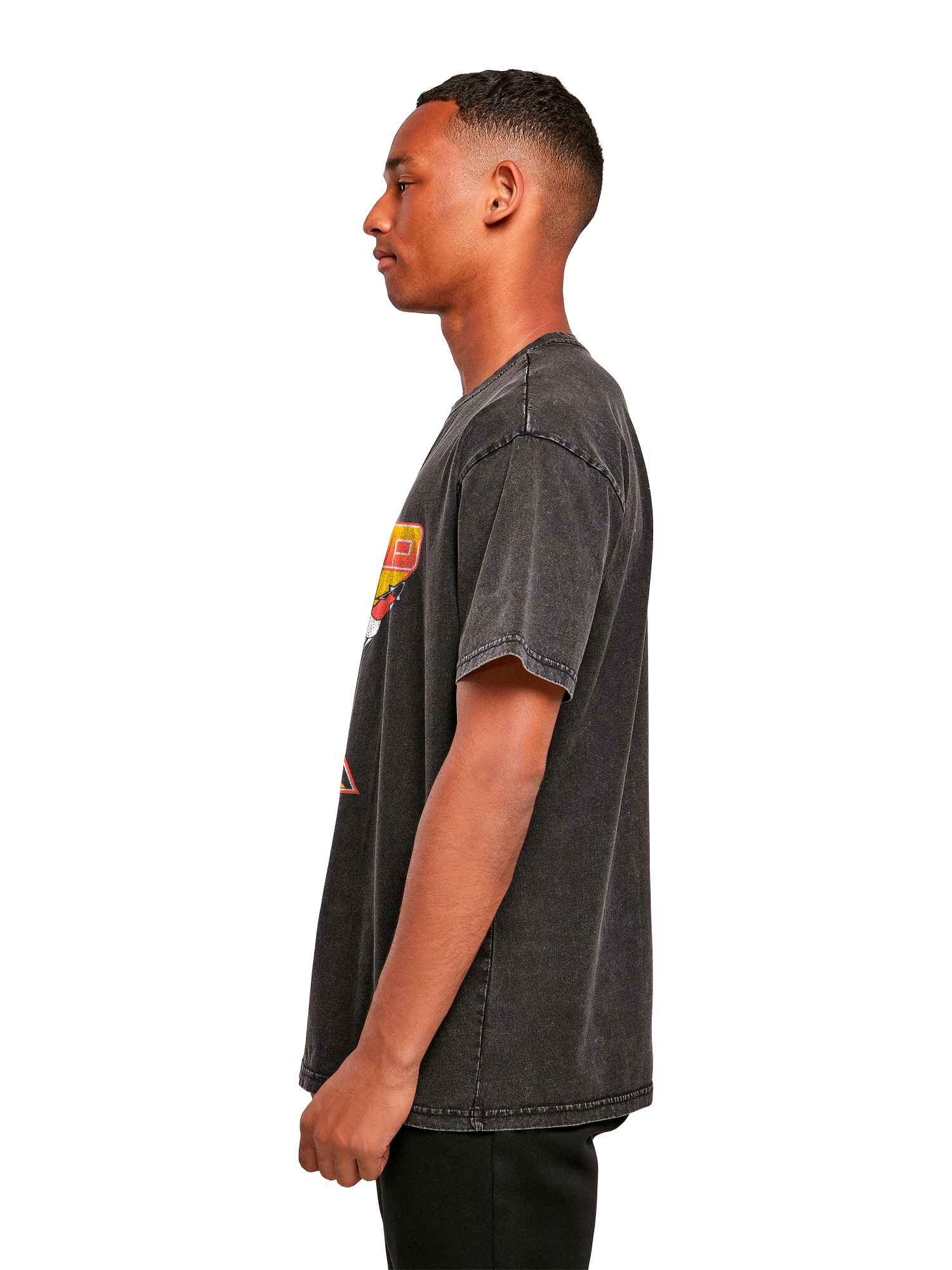 Missile Command Triple Shot Atari Retro Gaming Acid Washed Oversize T-Shirt