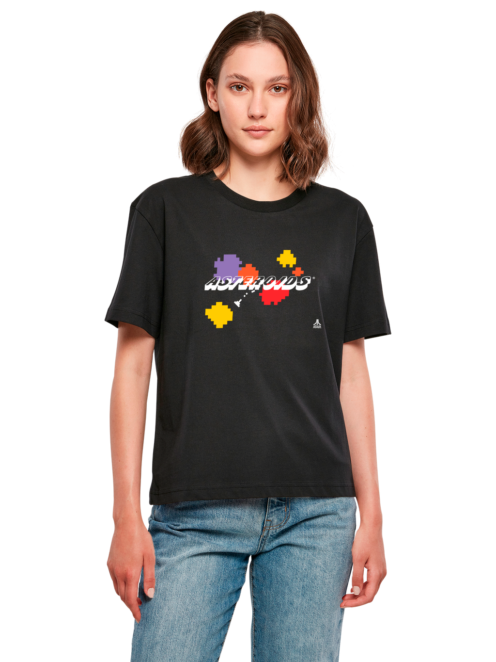 Atari Asteroids Retro Gameplay con Damas Dir estado