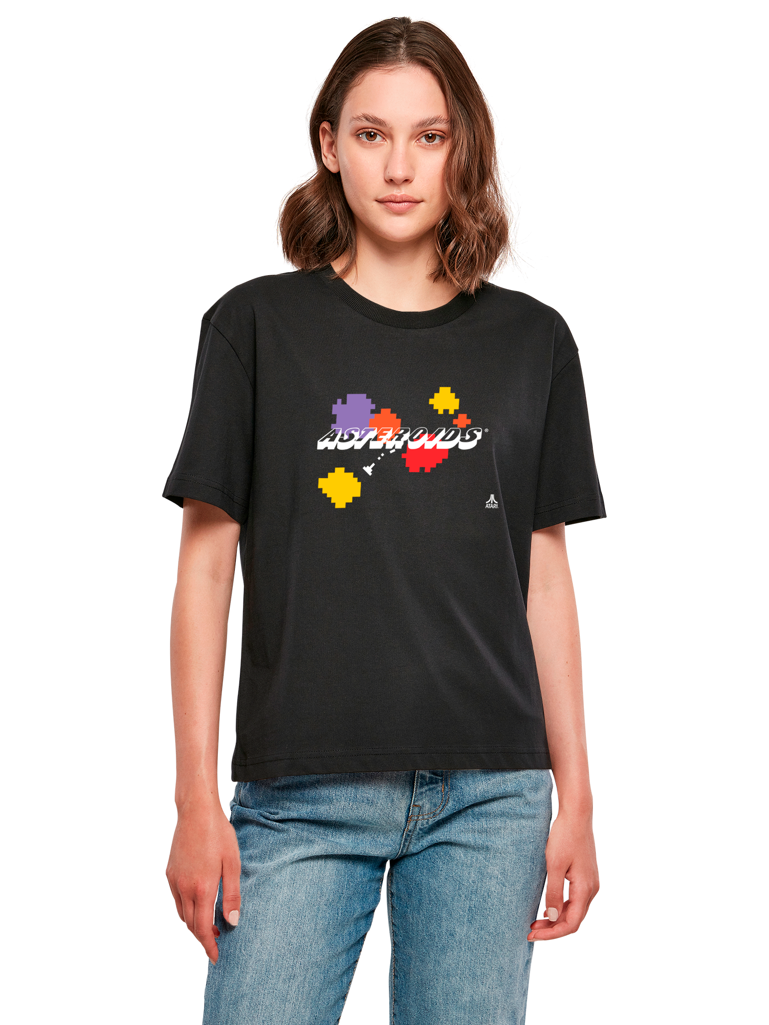 Atari Asteroids Retro Gameplay Damen Alltags-T-Shirt