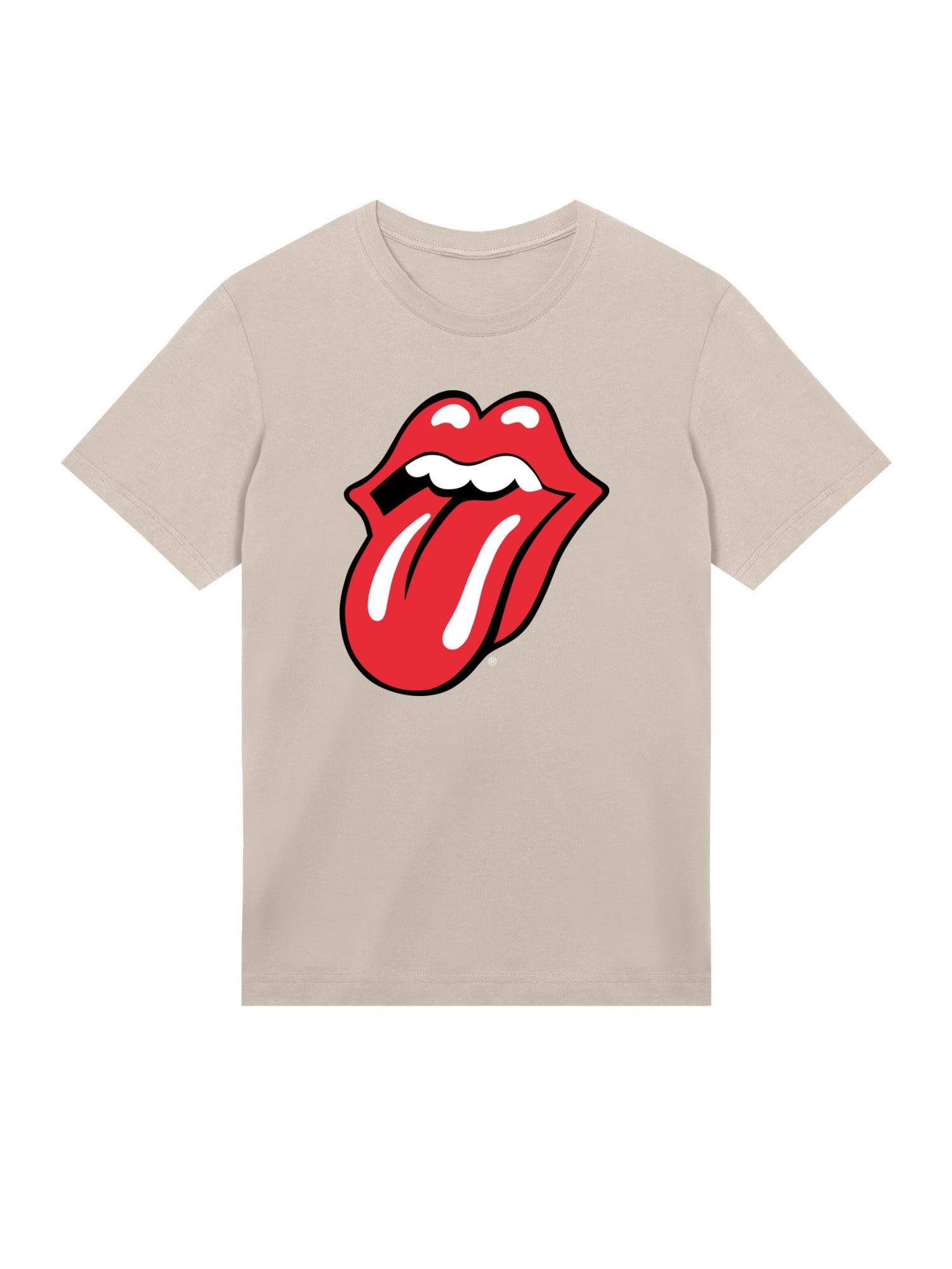 The Rolling Stones Classic Tongue Blk con Blanks verdaderos | Camiseta regular para hombres