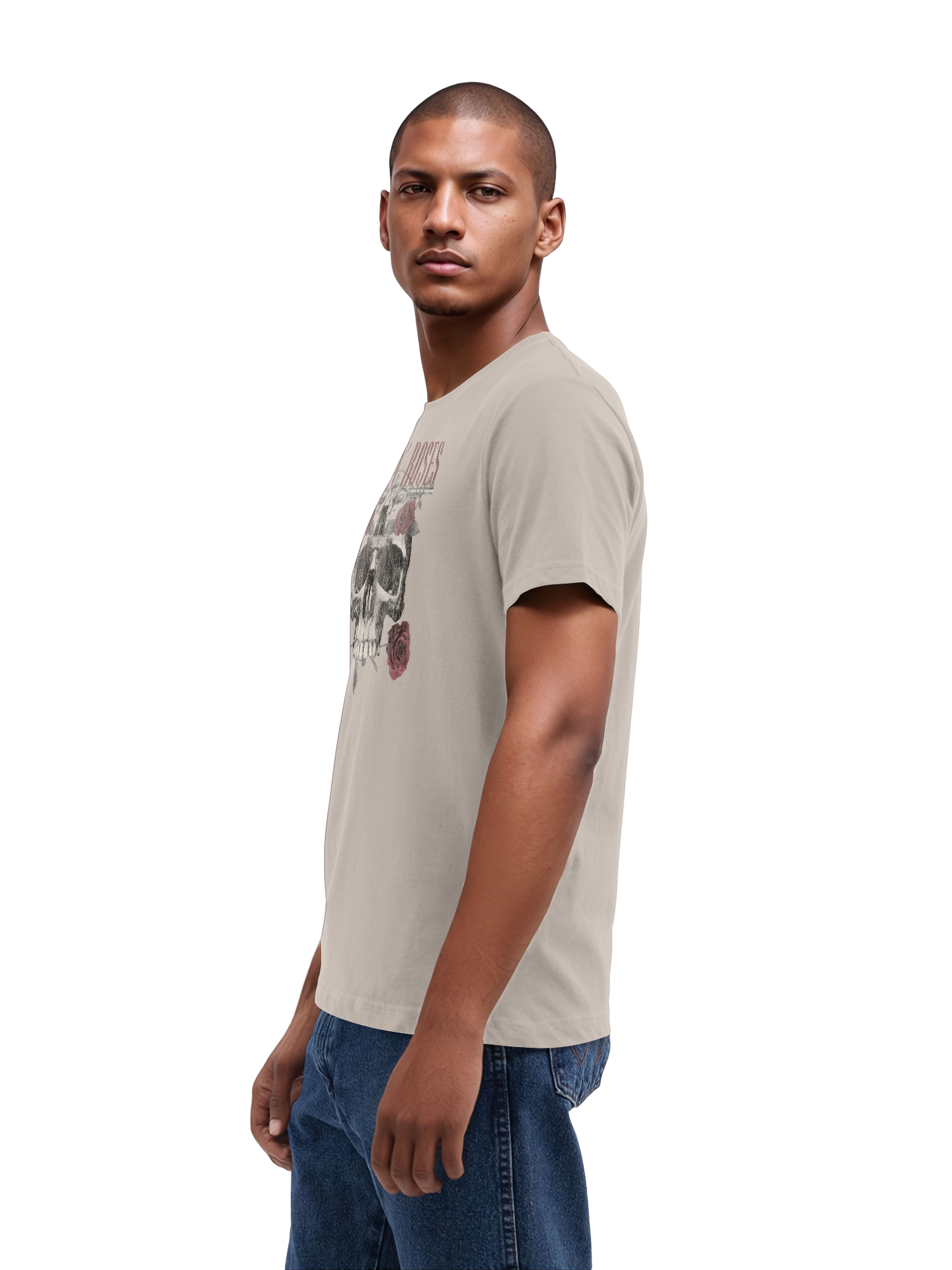 Guns N' Roses Herren T-Shirt mit Rosen-Totenkopf